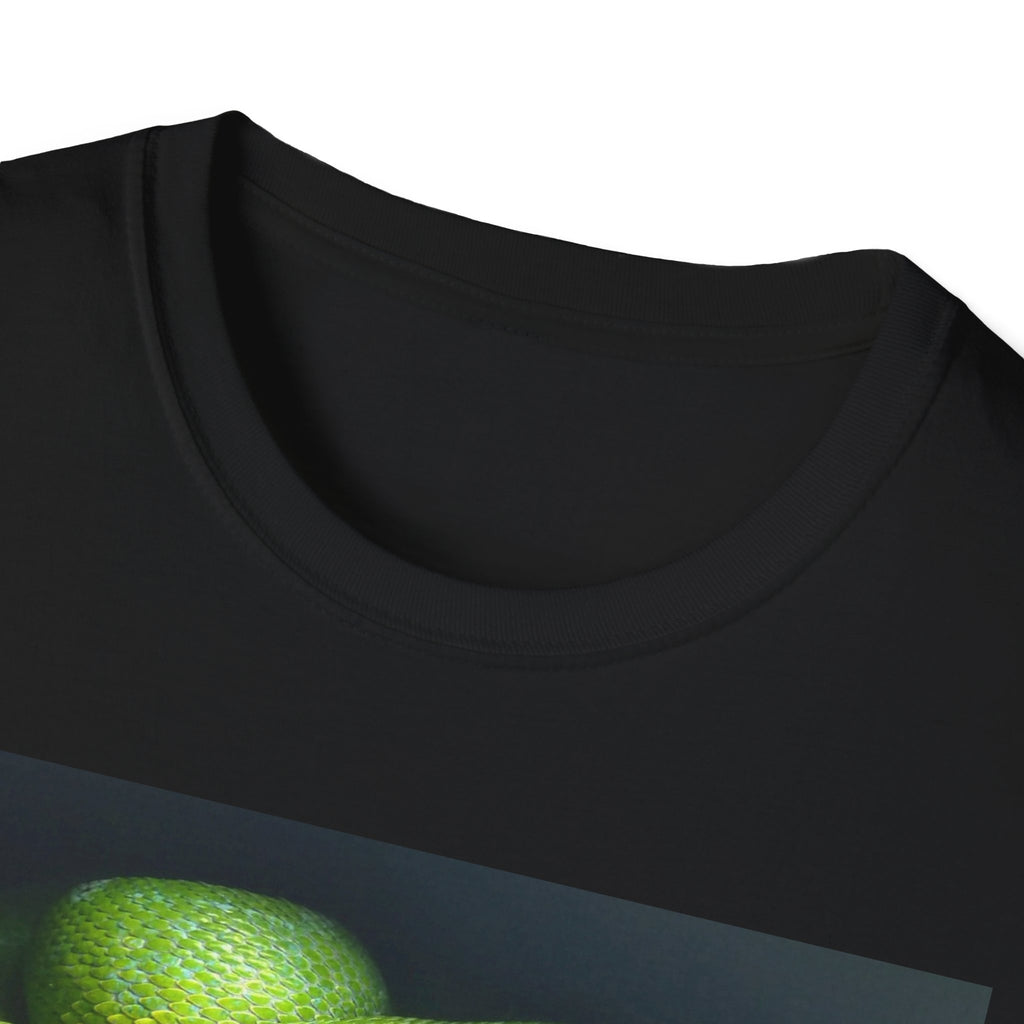 Green Tree Python on Driftwood T-Shirt | Tropical Snake Photography