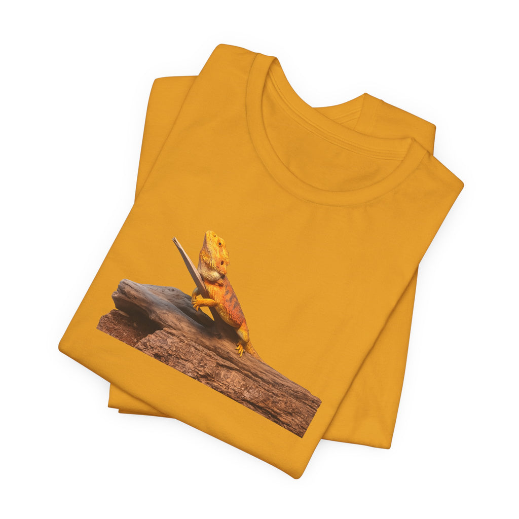 Bearded Dragon on Driftwood Tee | Reptile Lizard Shirt