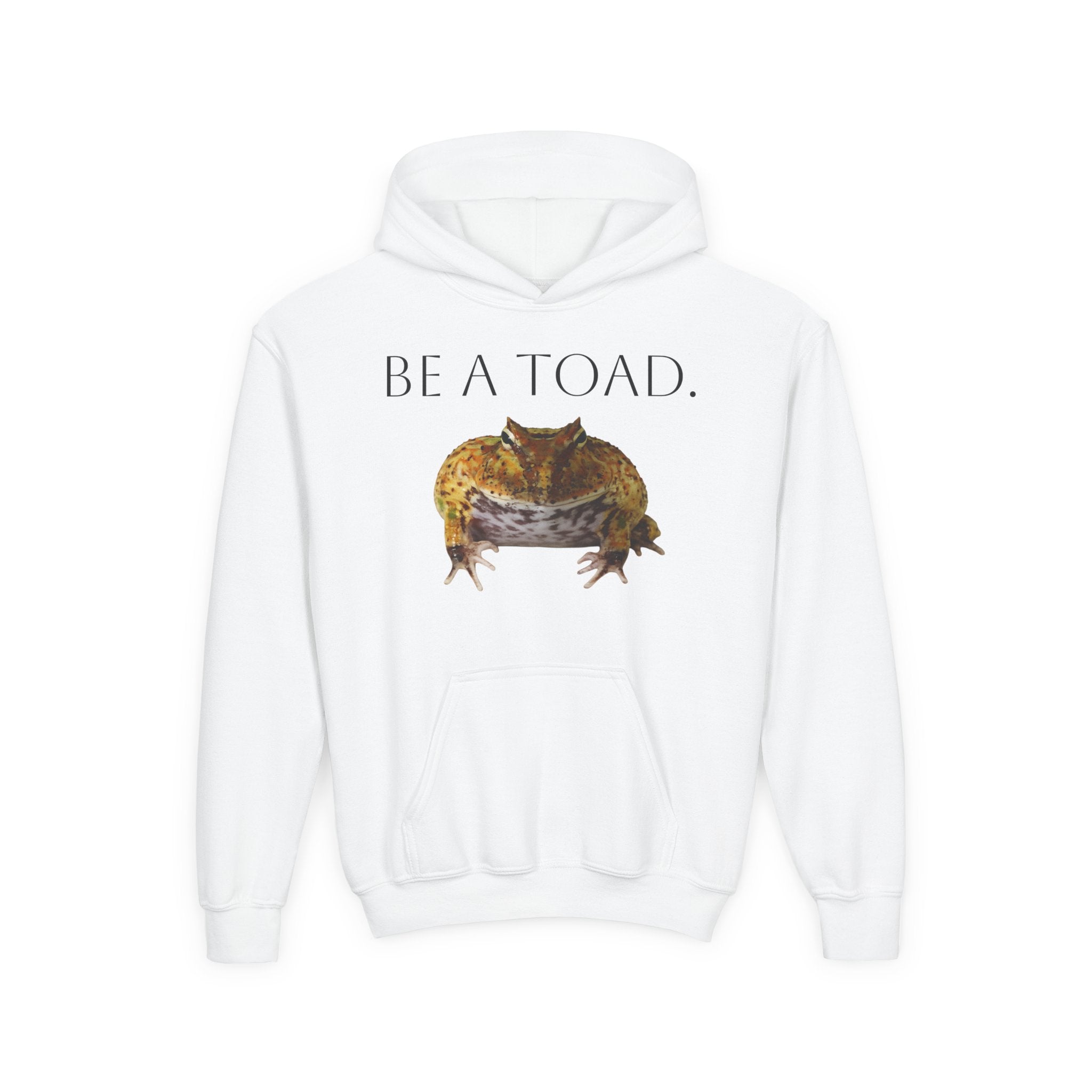 Be a Toad Frog Illustration Hoodie | Youth Pullover Hooded Sweatshirt