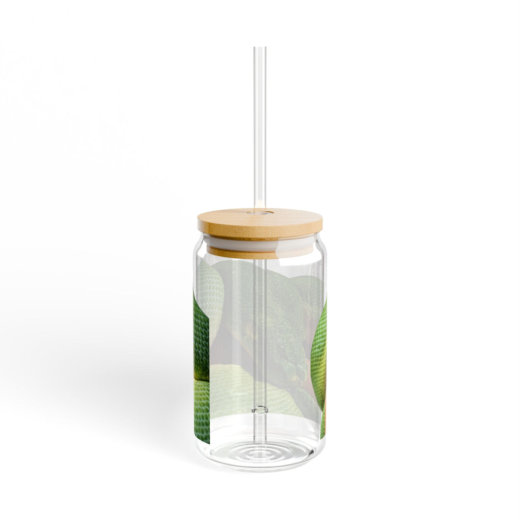 Green Tree Python Sipper Glass, 16oz
