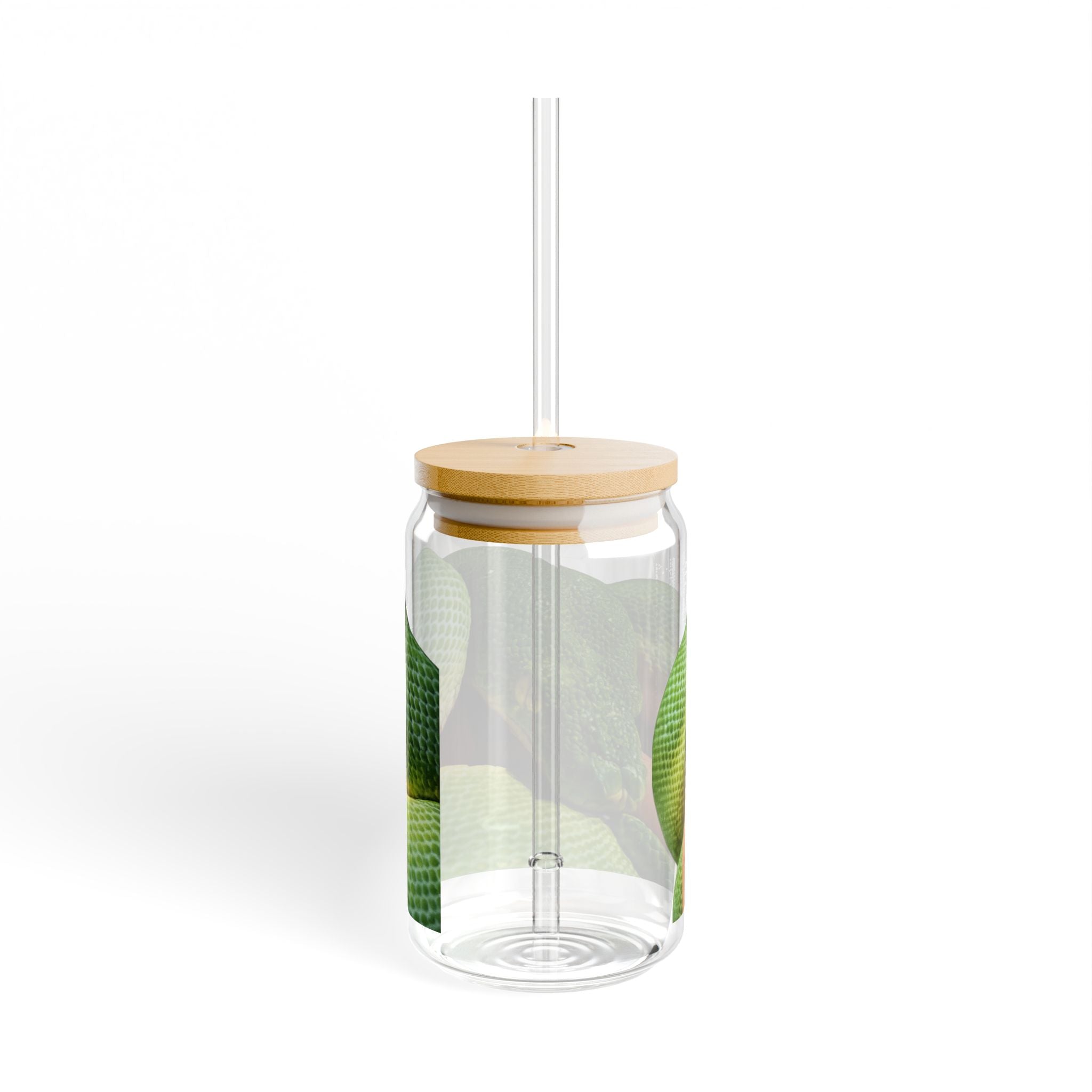 Green Tree Python Sipper Glass, 16oz
