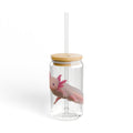 Pink Axolotl Sipper Glass 16oz | Cute Amphibian Drink Tumbler