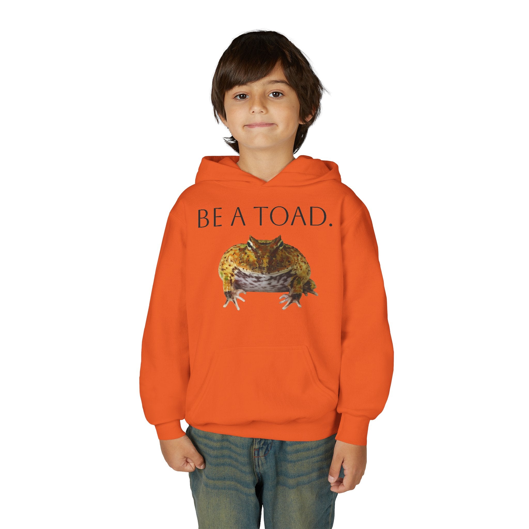Be a Toad Frog Illustration Hoodie | Youth Pullover Hooded Sweatshirt