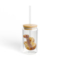 Albino Ball Python Sipper Glass, 16oz | Snake Reptile Drink Tumbler