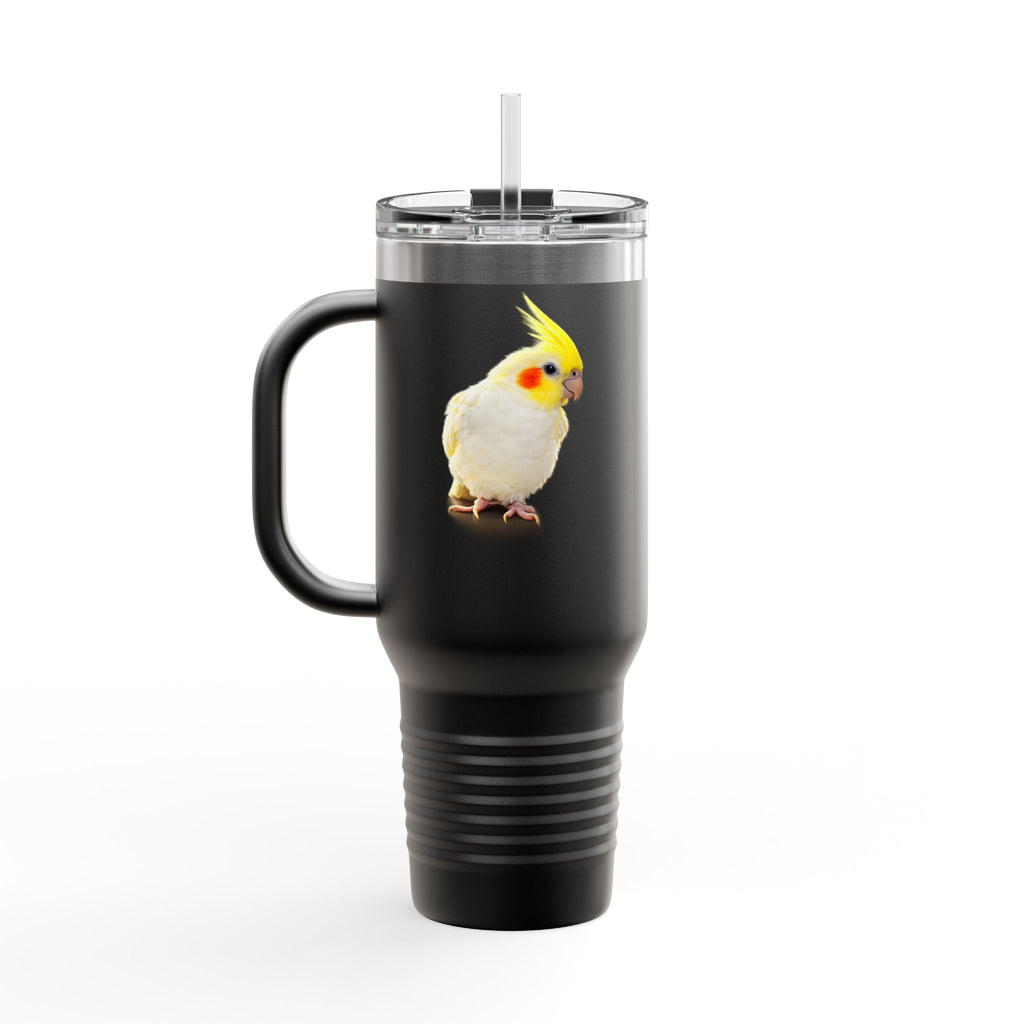 Yellow Cockatiel Illustration Travel Mug | 40oz Insulated Tumbler