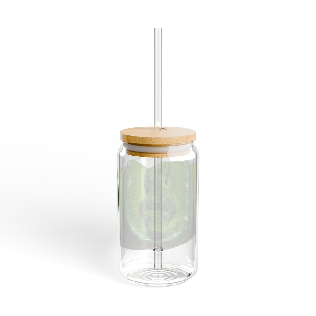 Green Tree Python Sipper Glass | 16oz