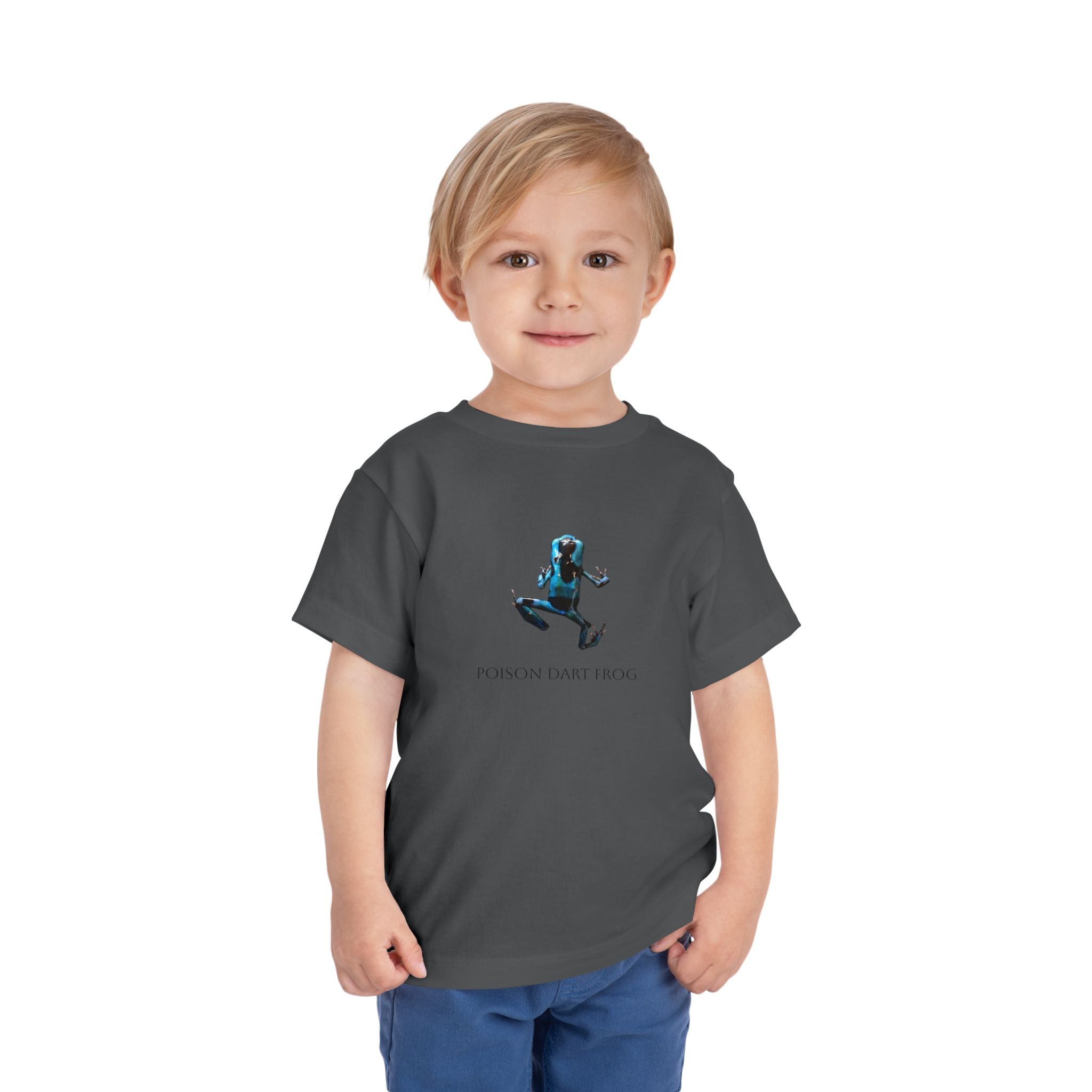 Poison Dart Frog Toddler Tee | Blue Frog Illustration, Nature Animal Shirt