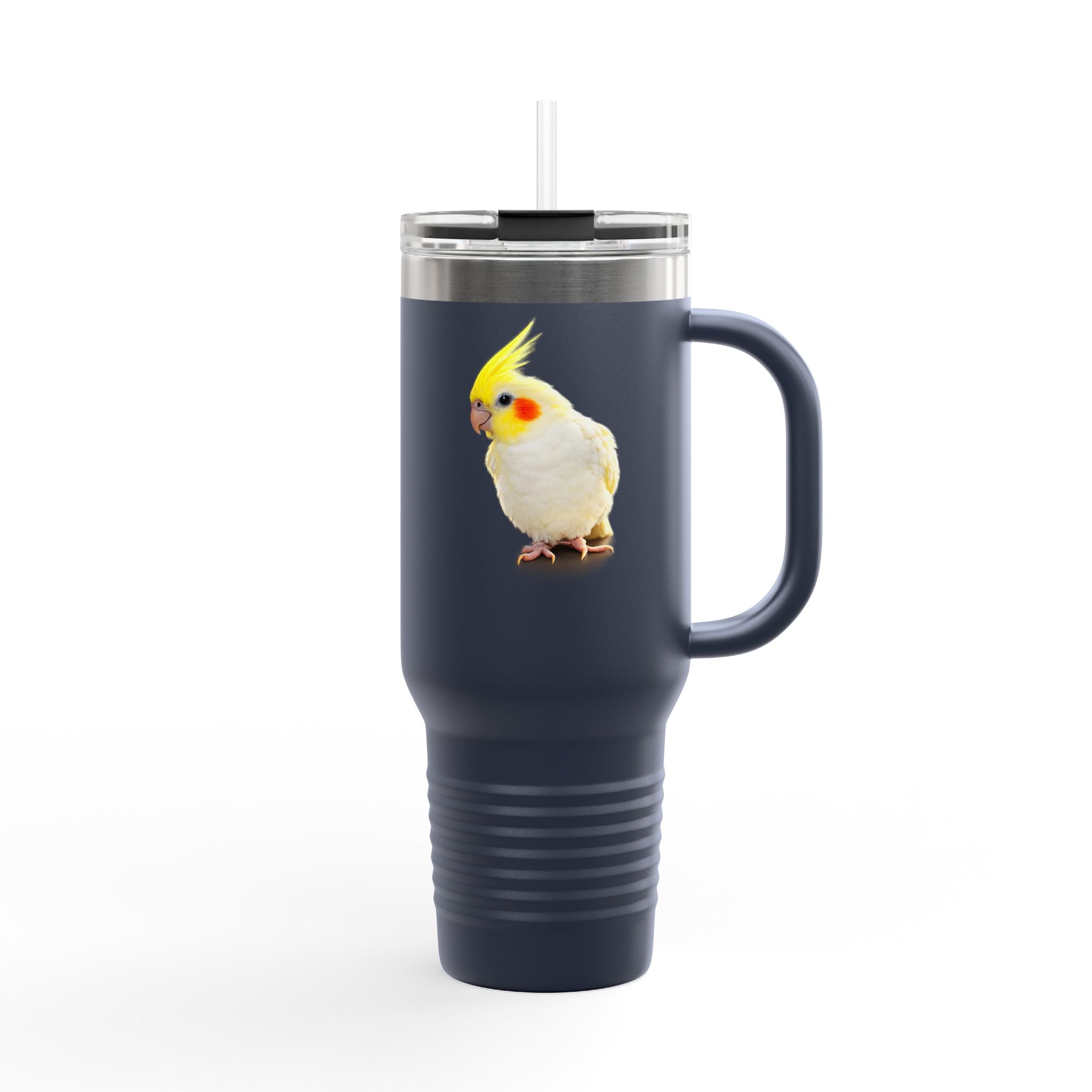 Yellow Cockatiel Illustration Travel Mug | 40oz Insulated Tumbler