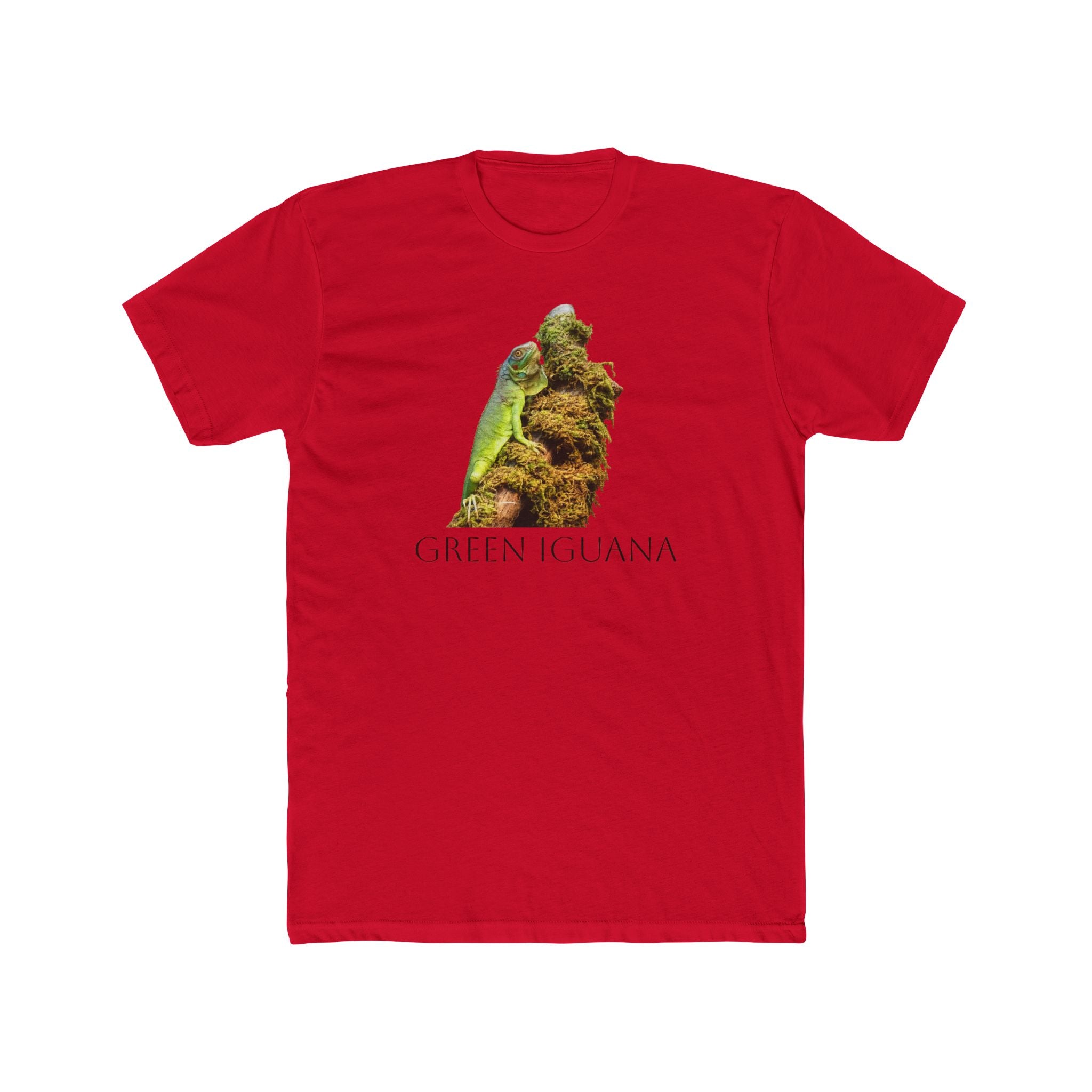 Green Iguana Illustration T-Shirt | Botanical Nature Wildlife Tee
