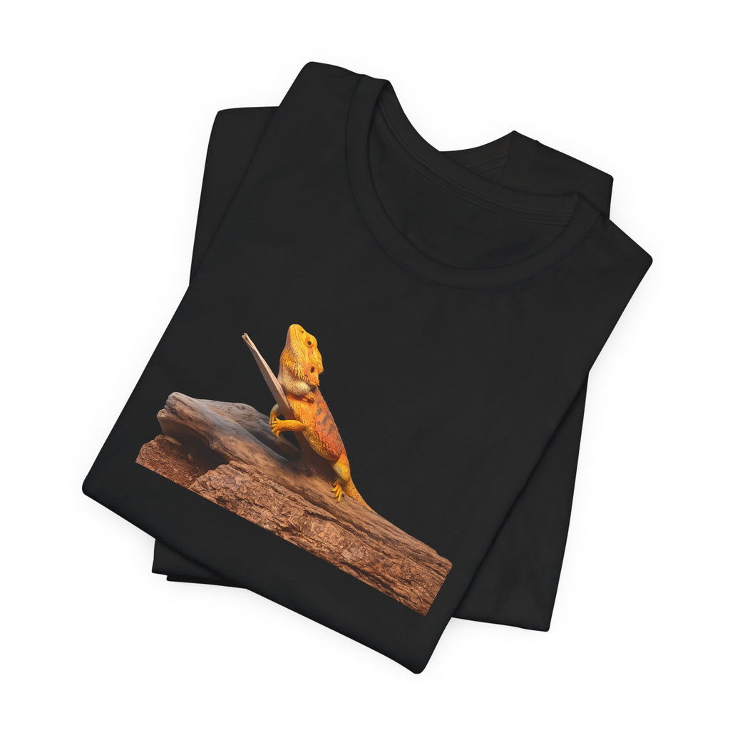 Bearded Dragon on Driftwood Tee | Reptile Lizard Shirt