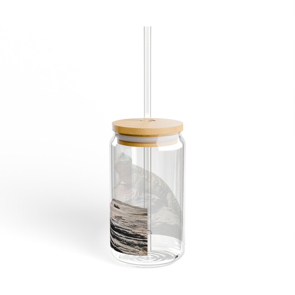 Uromastyx Sipper Glass | 16oz Clear Tumbler with Straw
