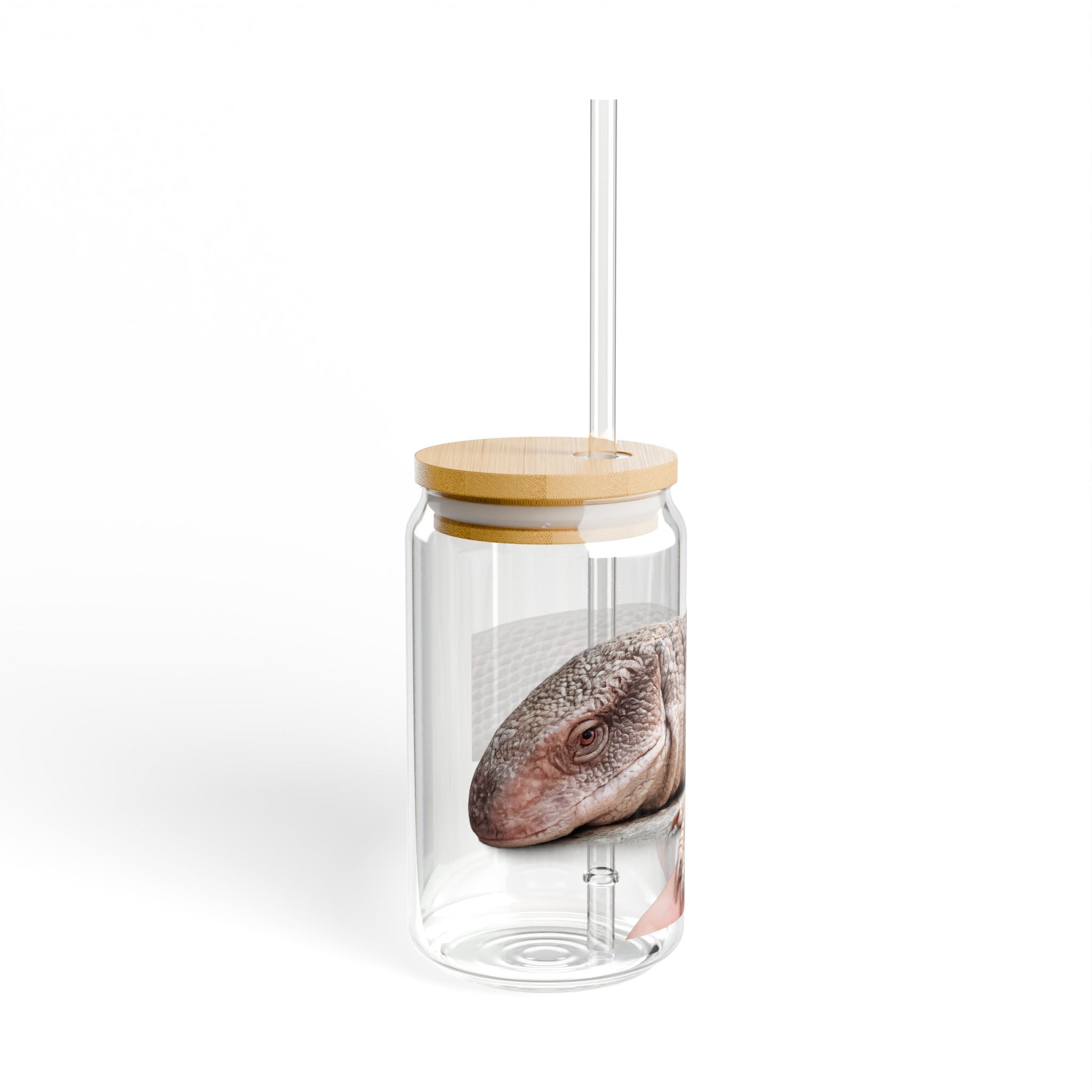Savannah Monitor Paw and Face Sipper Glass | 16oz Reptile Drink Jar