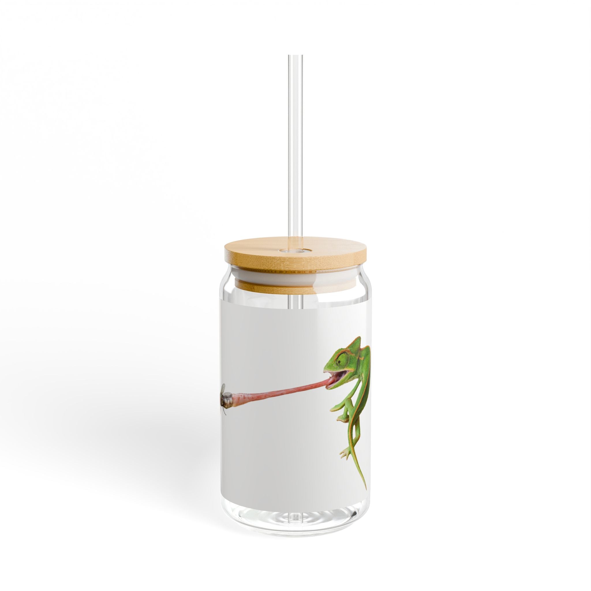 Chameleon Tongue Catching Insect Sipper Glass