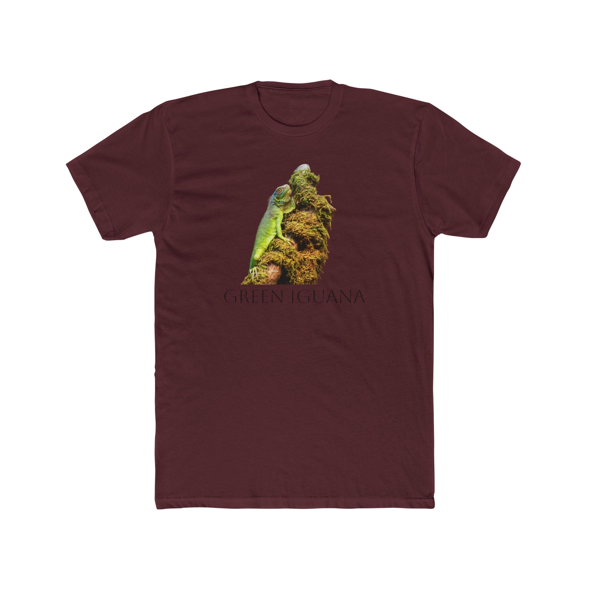 Green Iguana Illustration T-Shirt | Botanical Nature Wildlife Tee