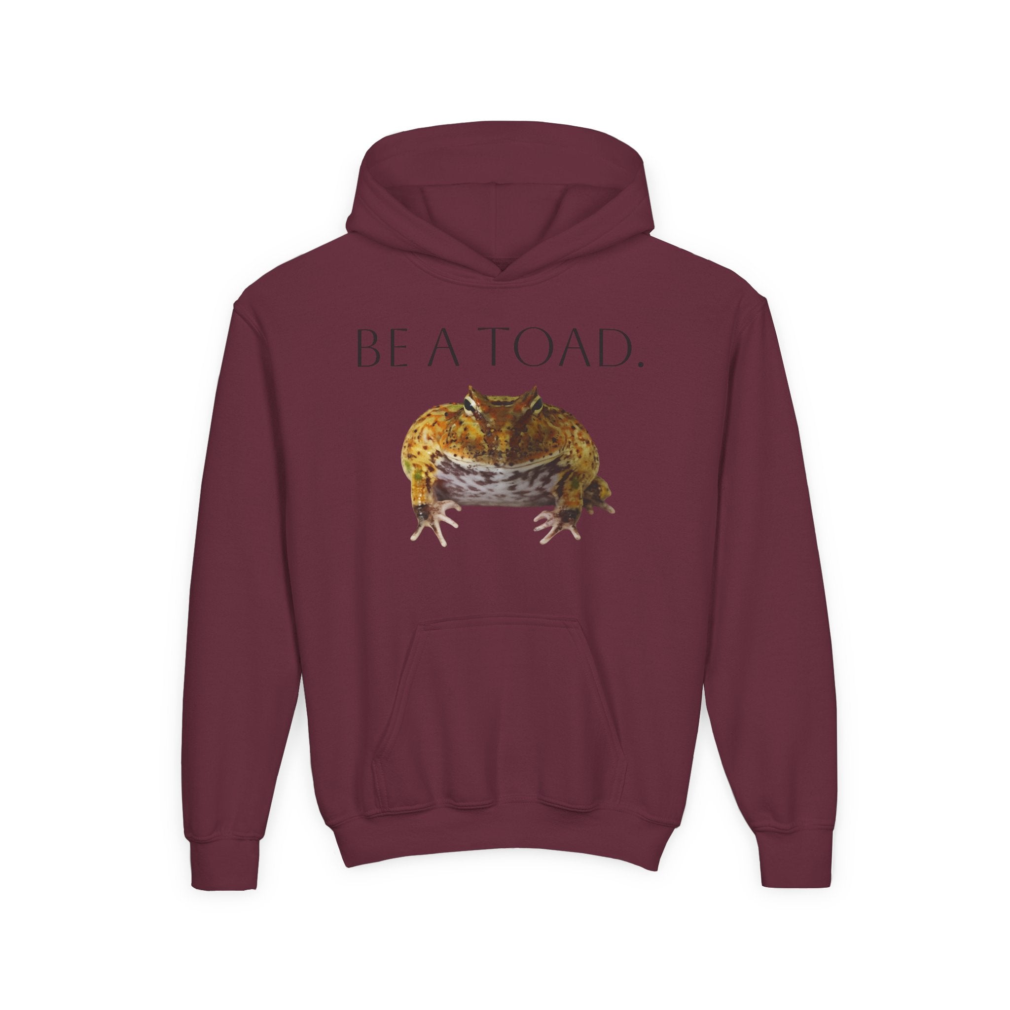 Be a Toad Frog Illustration Hoodie | Youth Pullover Hooded Sweatshirt