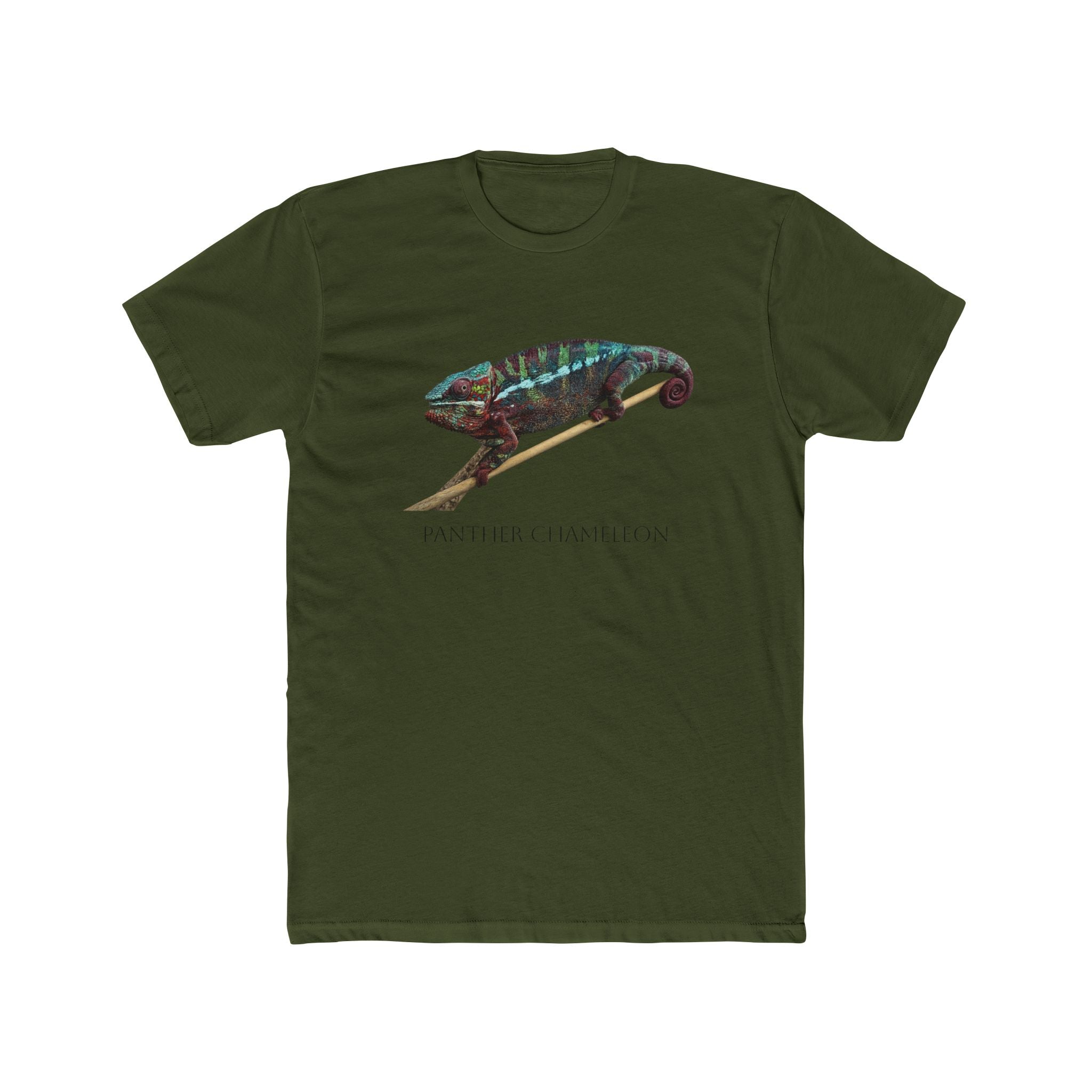 Panther Chameleon Illustration Tee | Colorful Reptile Graphic T-Shirt