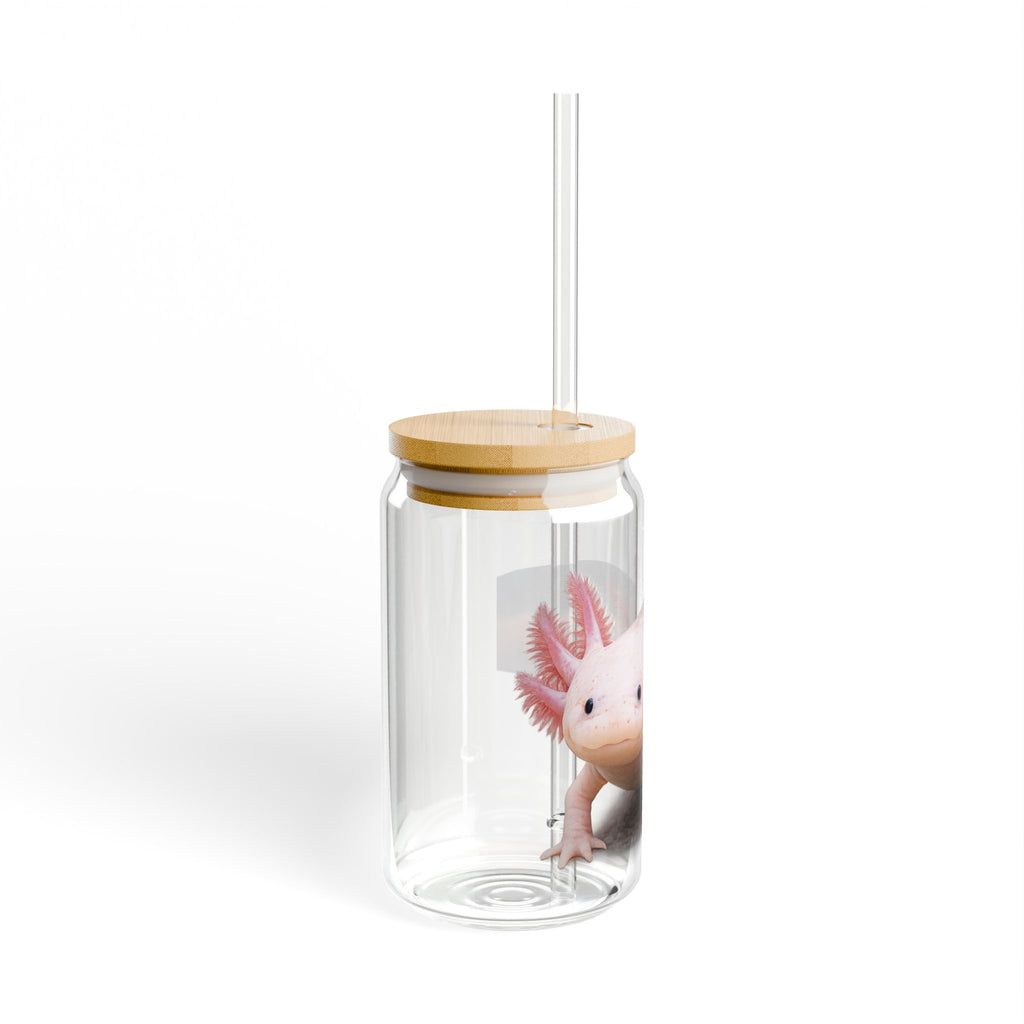 Pink Axolotl Sipper Glass | 16oz
