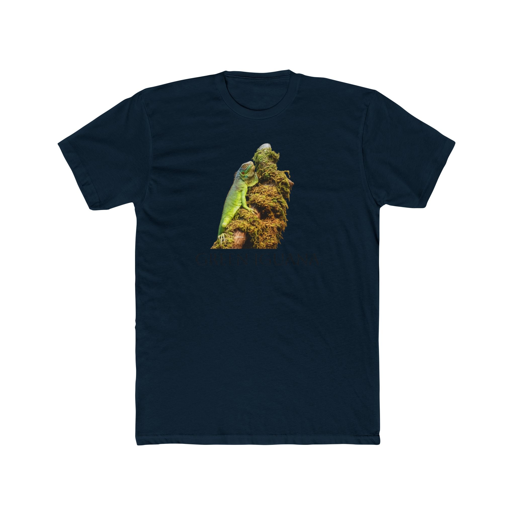 Green Iguana Illustration T-Shirt | Botanical Nature Wildlife Tee