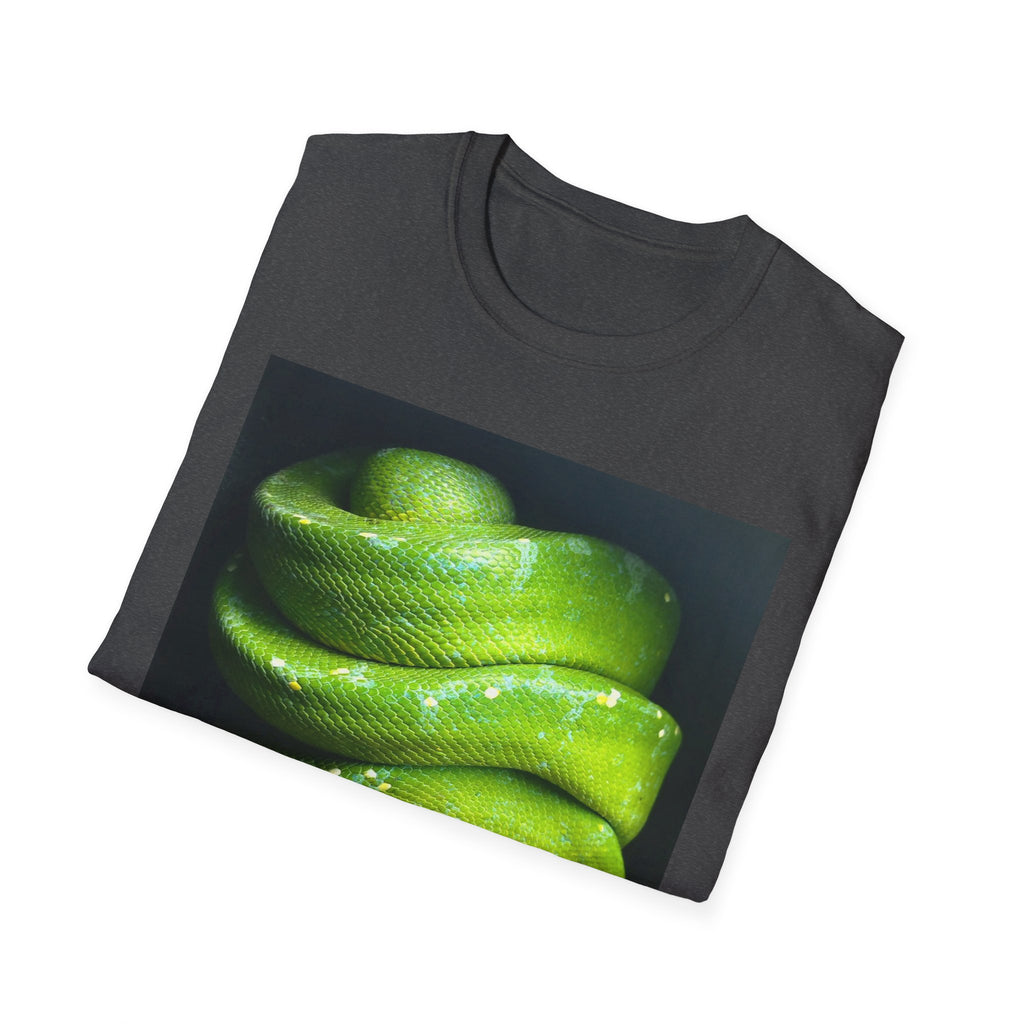 Green Tree Python on Driftwood T-Shirt | Tropical Snake Photography