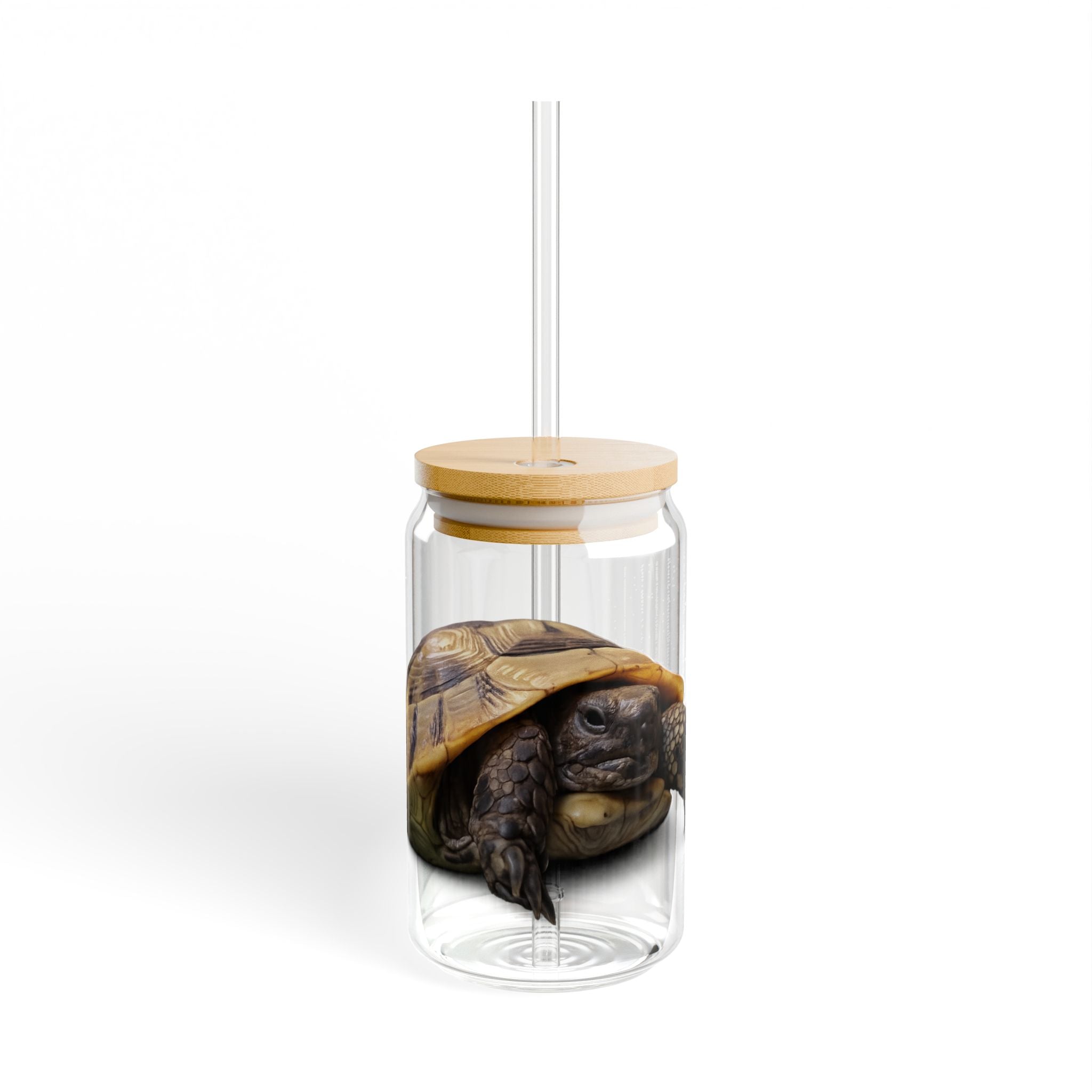 Greek Tortoise Sipper Glass | 16oz Turtle Drink Tumbler