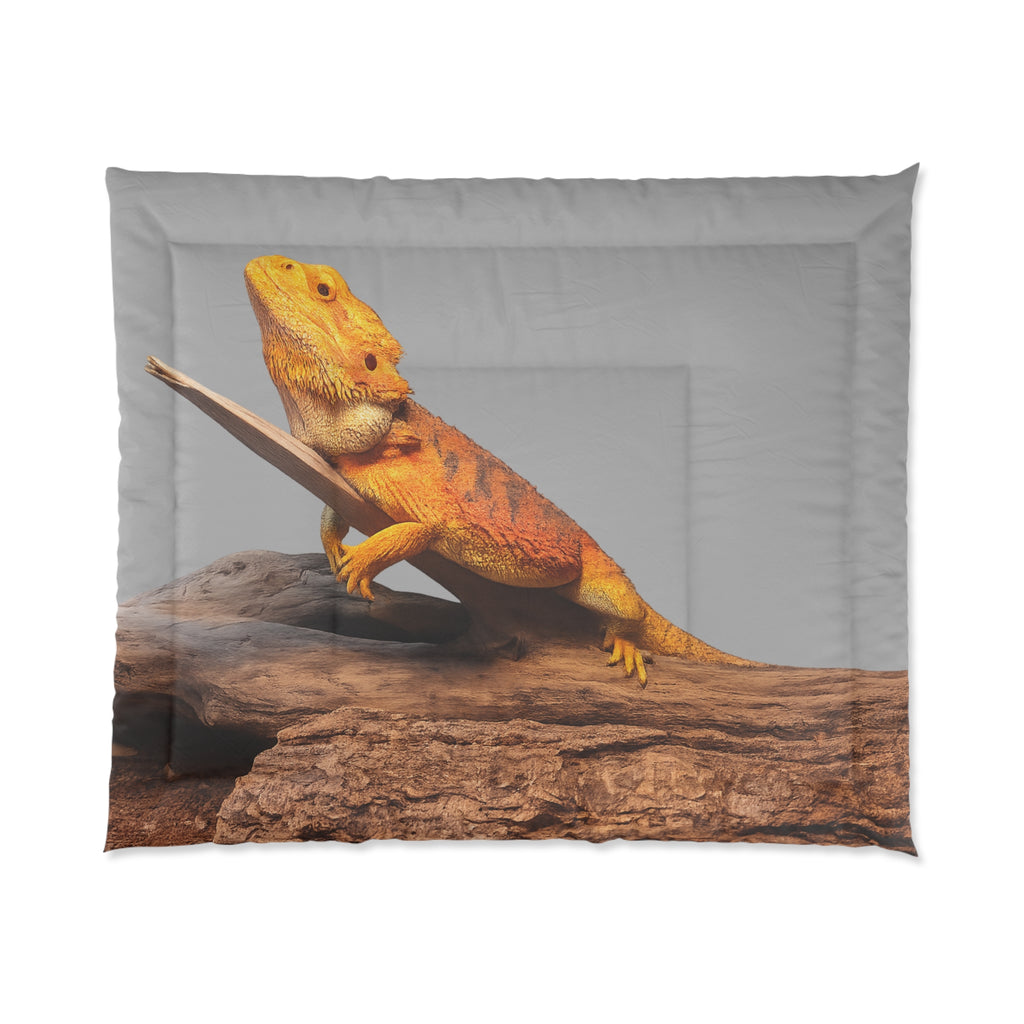 Grey Bearded Dragon Comforter | Reptile Lizard Wildlife Bedding