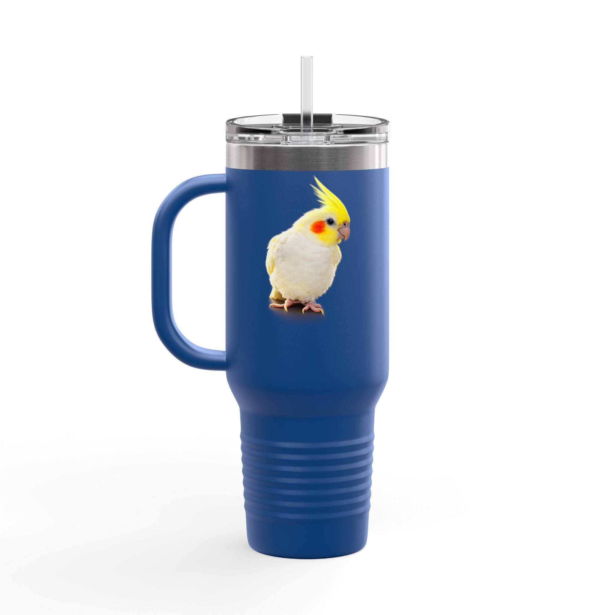 Yellow Cockatiel Illustration Travel Mug | 40oz Insulated Tumbler