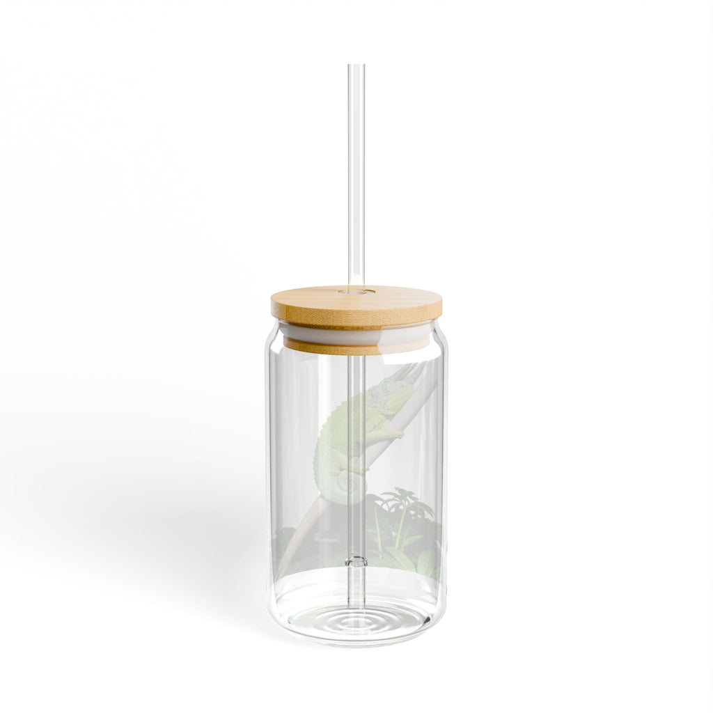 Sleeping Jackson's Chameleon Sipper Glass 16oz | Reusable Straw Tumbler