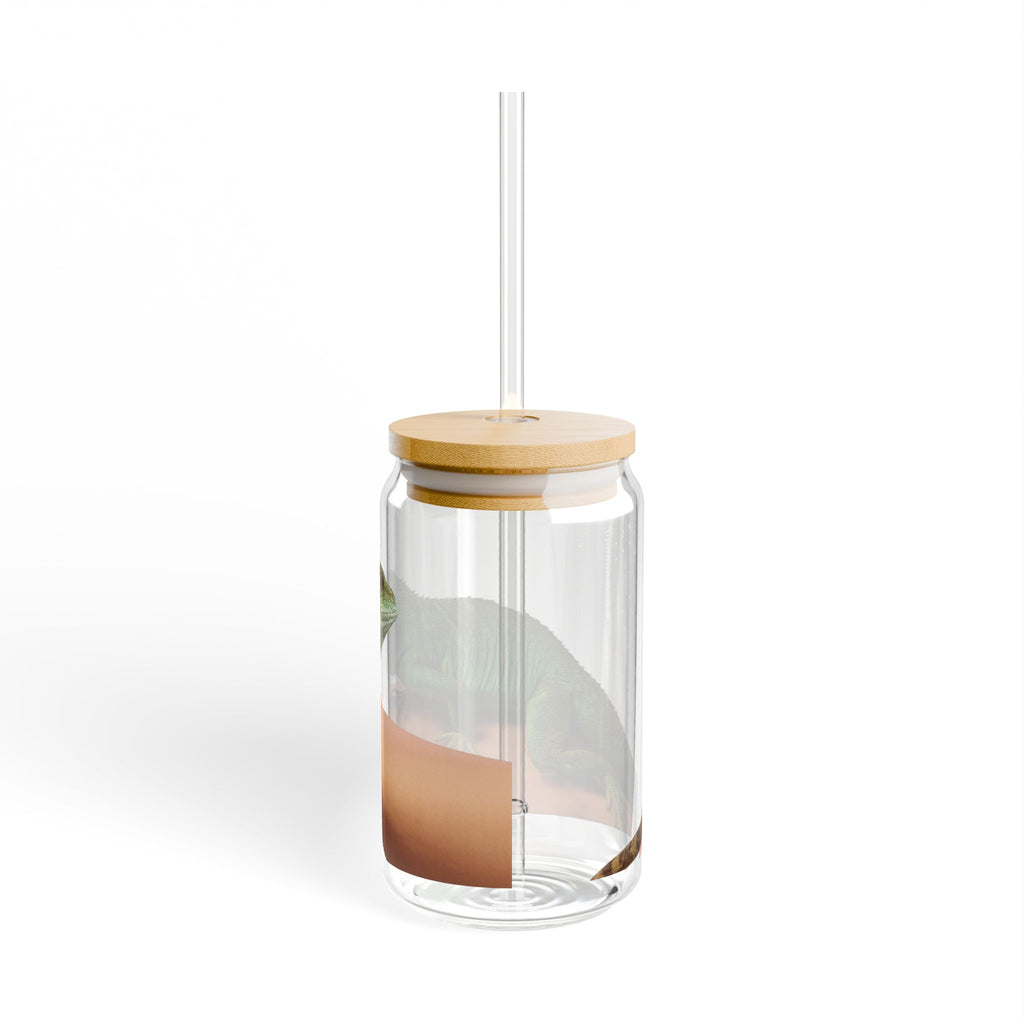 Chinese Water Dragon Sipper Glass | 16oz Reusable Drink Jar