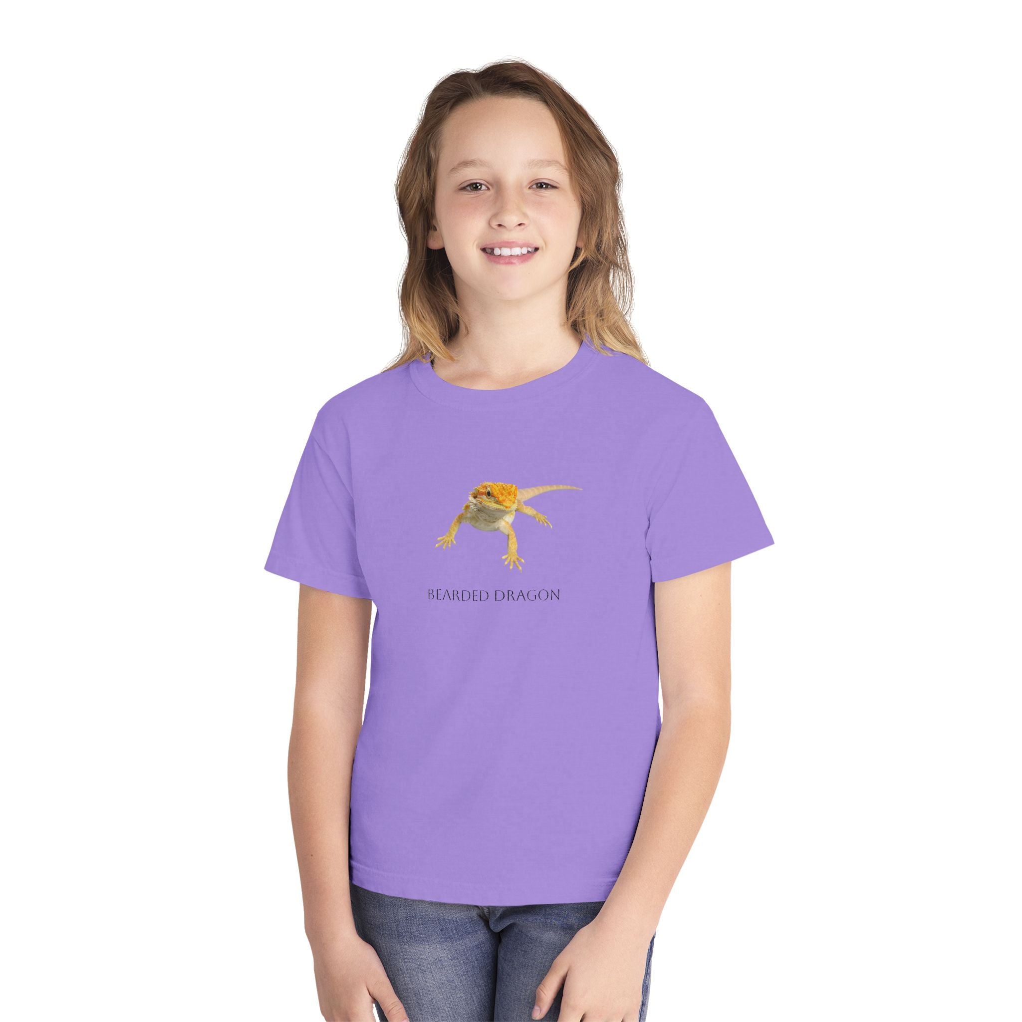 Bearded Dragon Youth Tee | Reptile Illustration, Kids Lizard Shirt