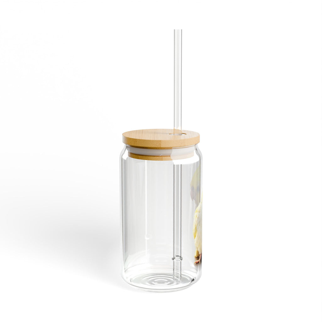 Yellow Cockatiel Bird Sipper Glass | 16oz