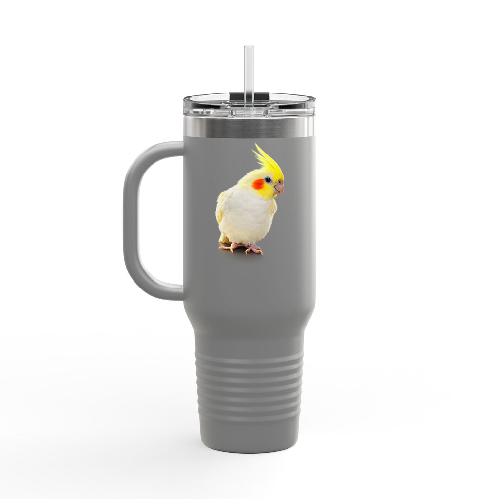 Yellow Cockatiel Illustration Travel Mug | 40oz Insulated Tumbler