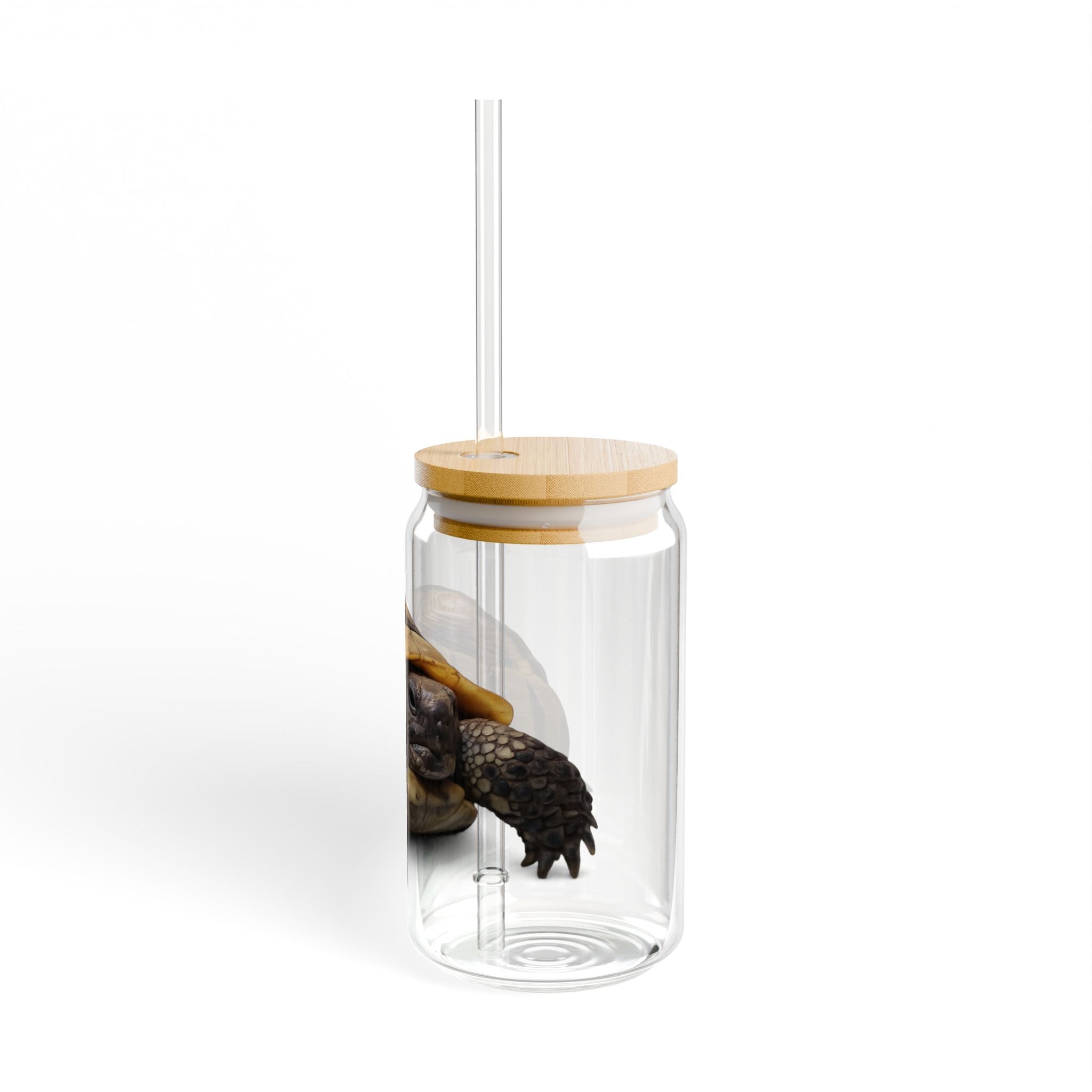Greek Tortoise Sipper Glass | 16oz Turtle Drink Tumbler