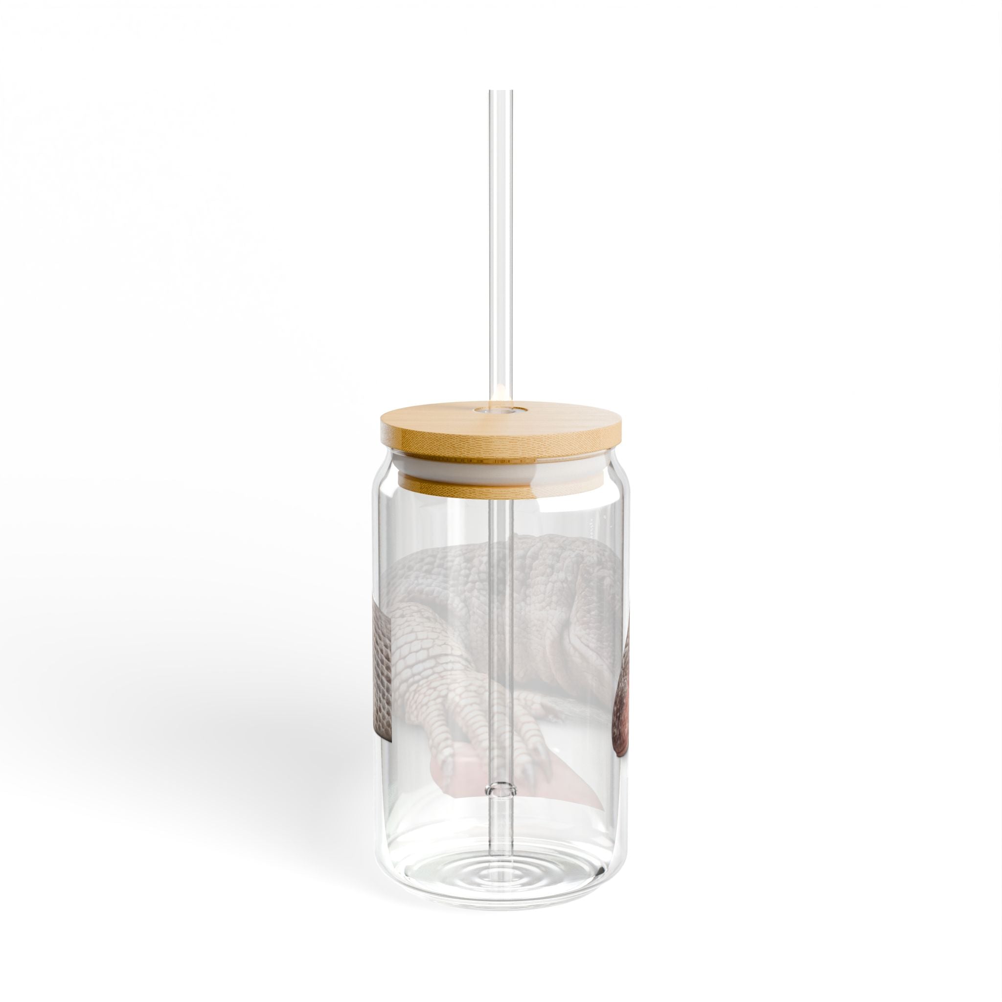 Savannah Monitor Paw and Face Sipper Glass | 16oz Reptile Drink Jar