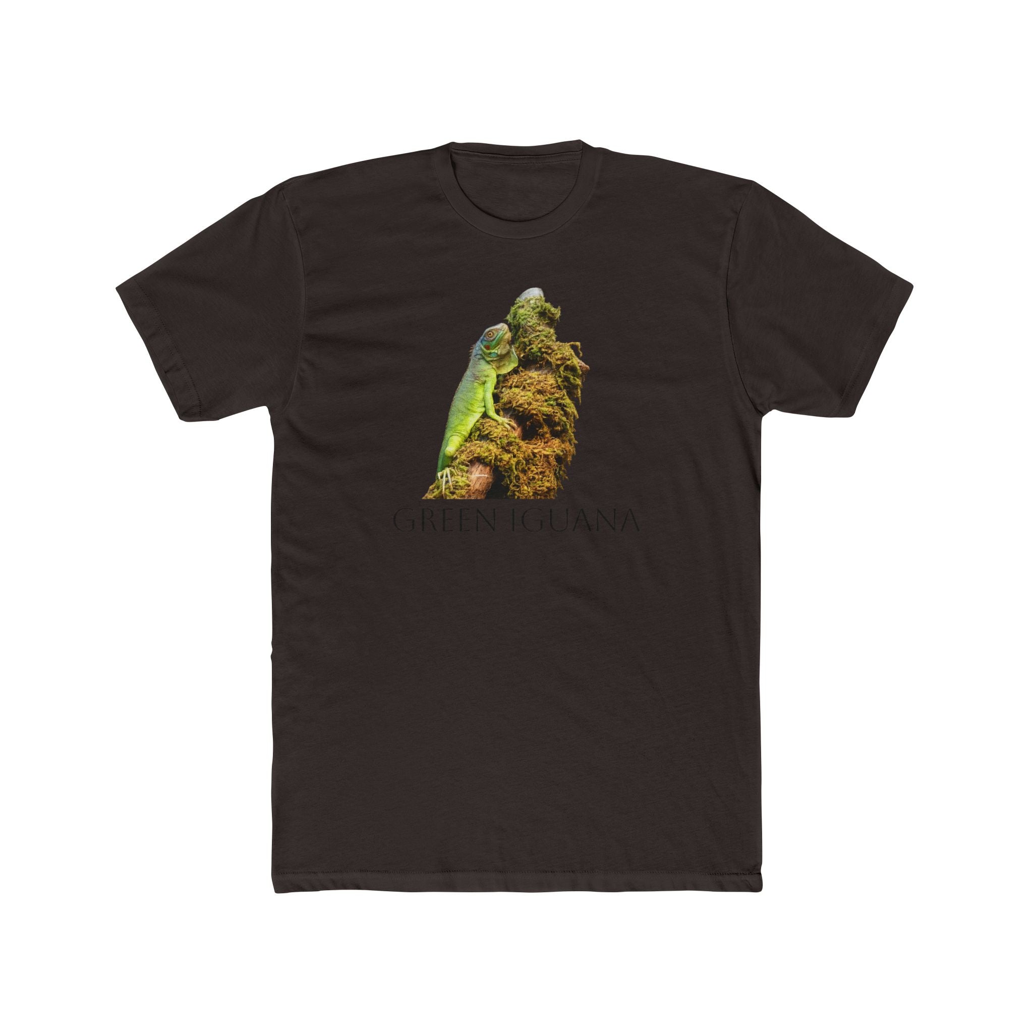 Green Iguana Illustration T-Shirt | Botanical Nature Wildlife Tee