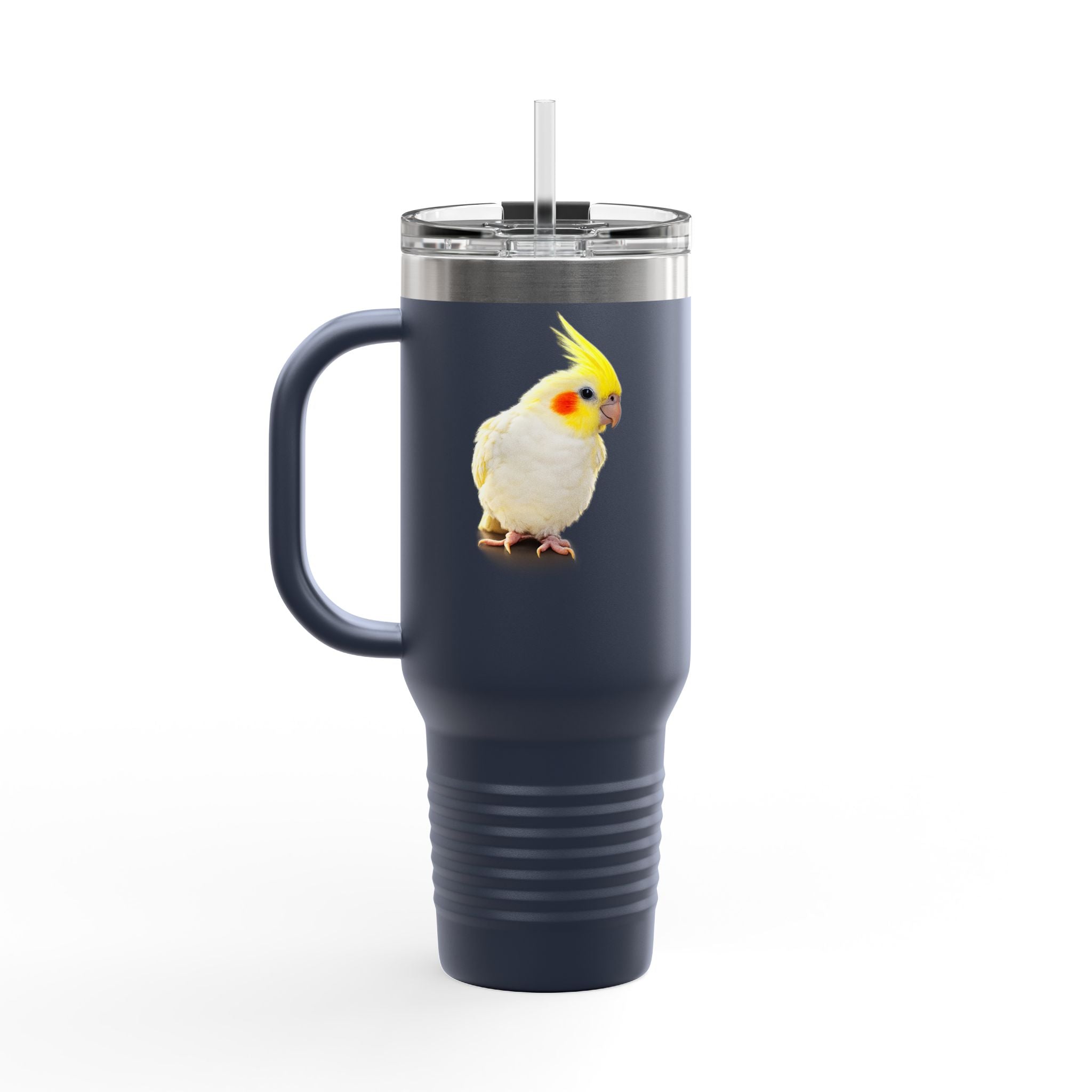 Yellow Cockatiel Illustration Travel Mug | 40oz Insulated Tumbler