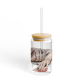 Savannah Monitor Paw and Face Sipper Glass | 16oz Reptile Drink Jar