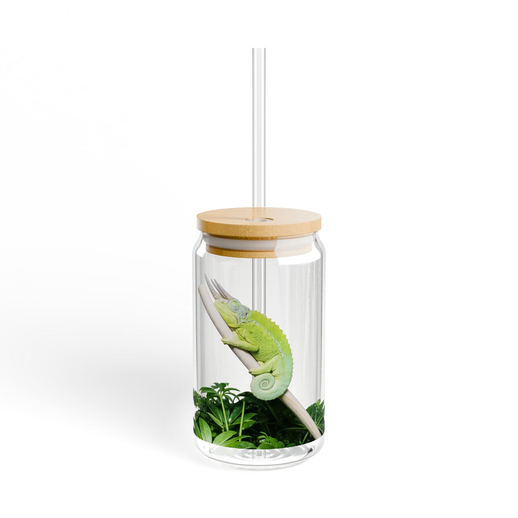 Sleeping Jackson's Chameleon Sipper Glass 16oz | Reusable Straw Tumbler