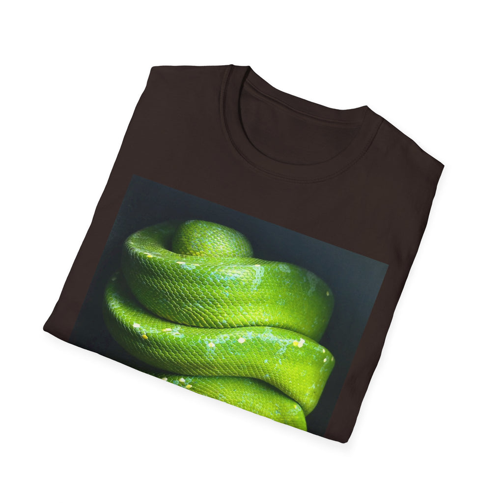 Green Tree Python on Driftwood T-Shirt | Tropical Snake Photography