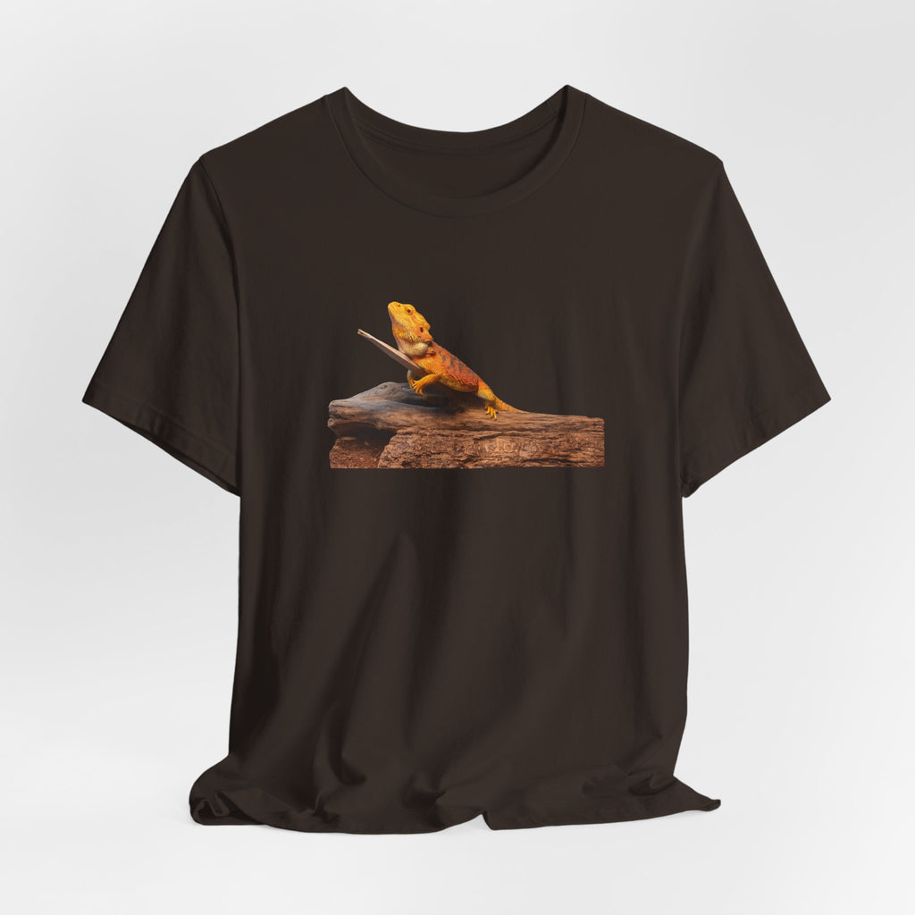 Bearded Dragon on Driftwood Tee | Reptile Lizard Shirt