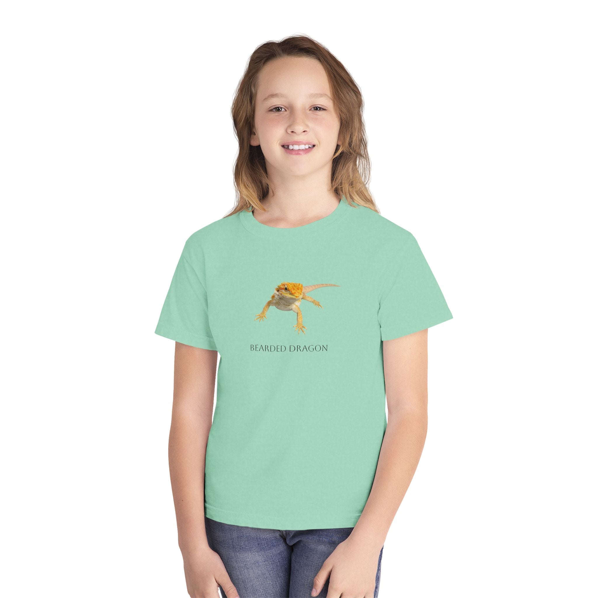 Bearded Dragon Youth Tee | Reptile Illustration, Kids Lizard Shirt