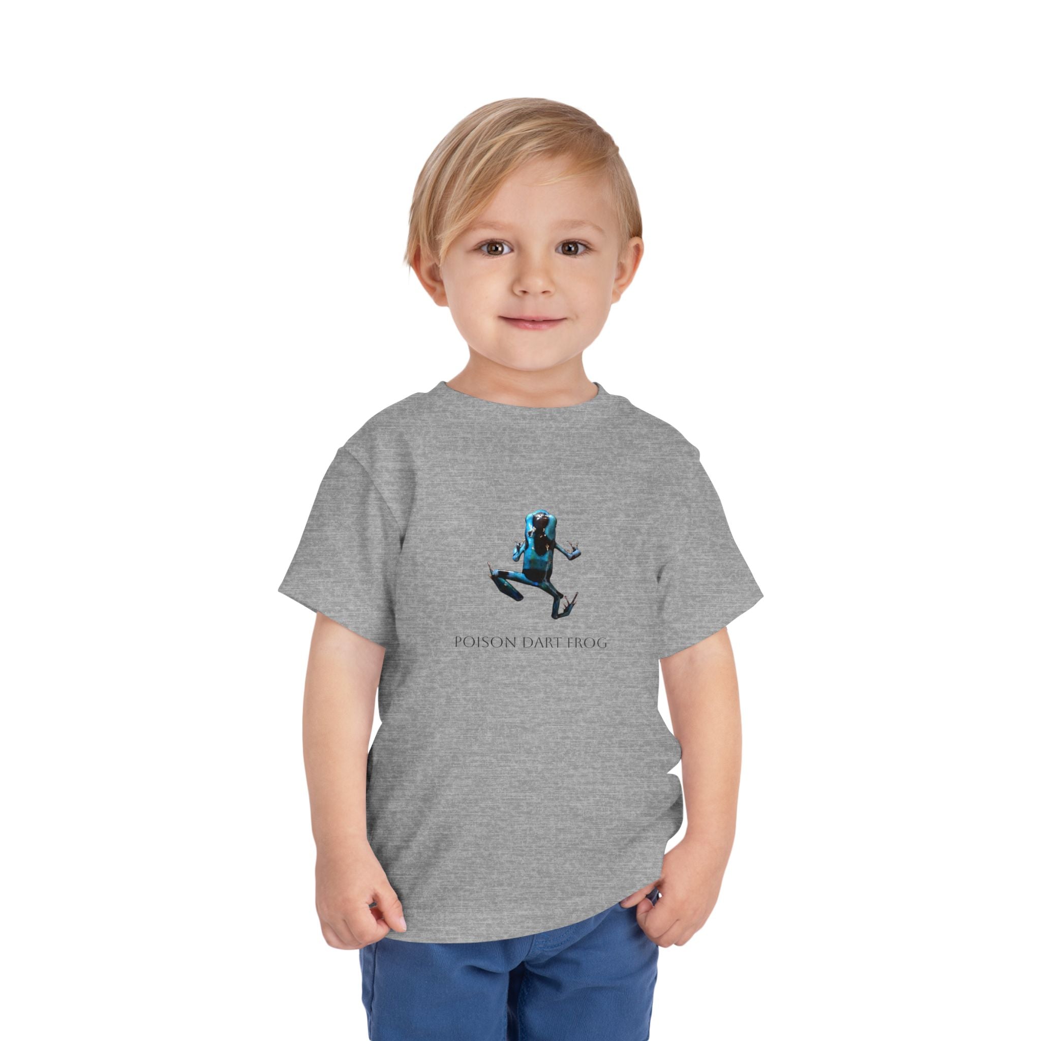 Poison Dart Frog Toddler Tee | Blue Frog Illustration, Nature Animal Shirt