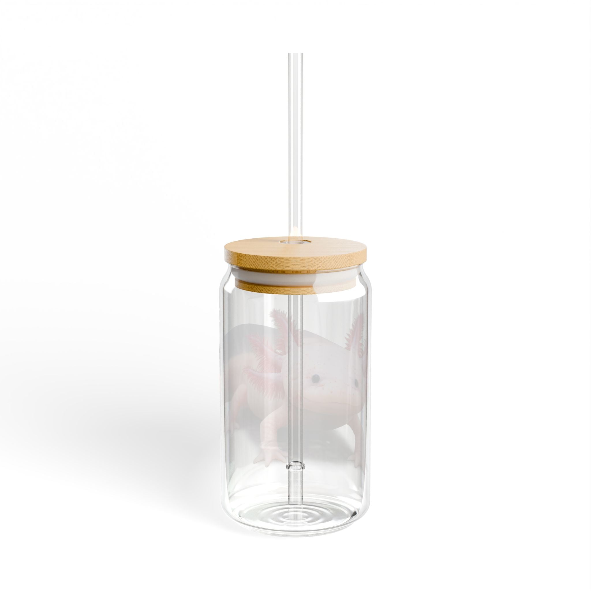 Pink Axolotl Sipper Glass | 16oz