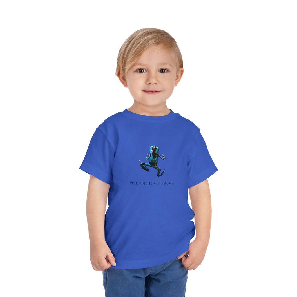 Poison Dart Frog Toddler Tee | Blue Frog Illustration, Nature Animal Shirt