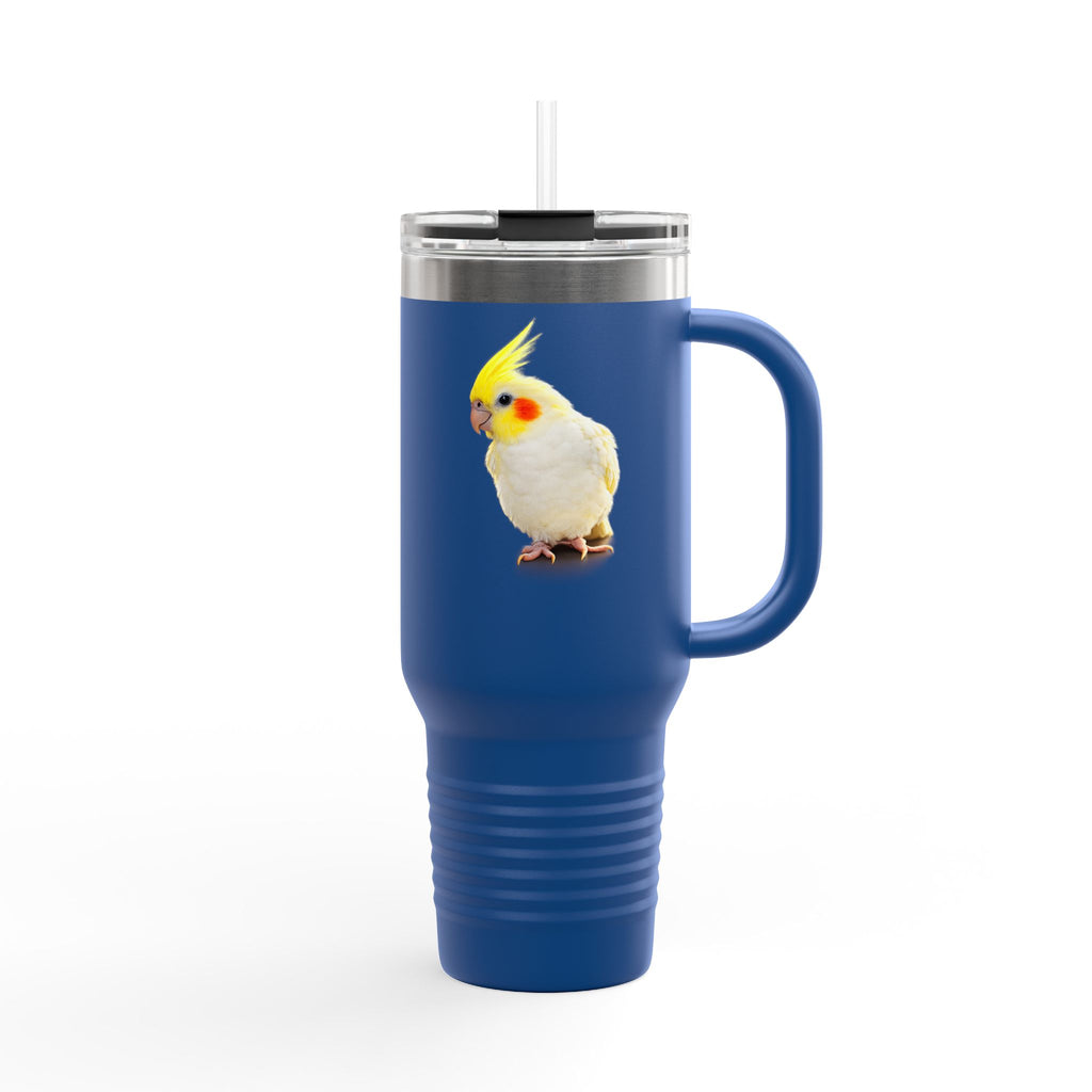 Yellow Cockatiel Illustration Travel Mug | 40oz Insulated Tumbler