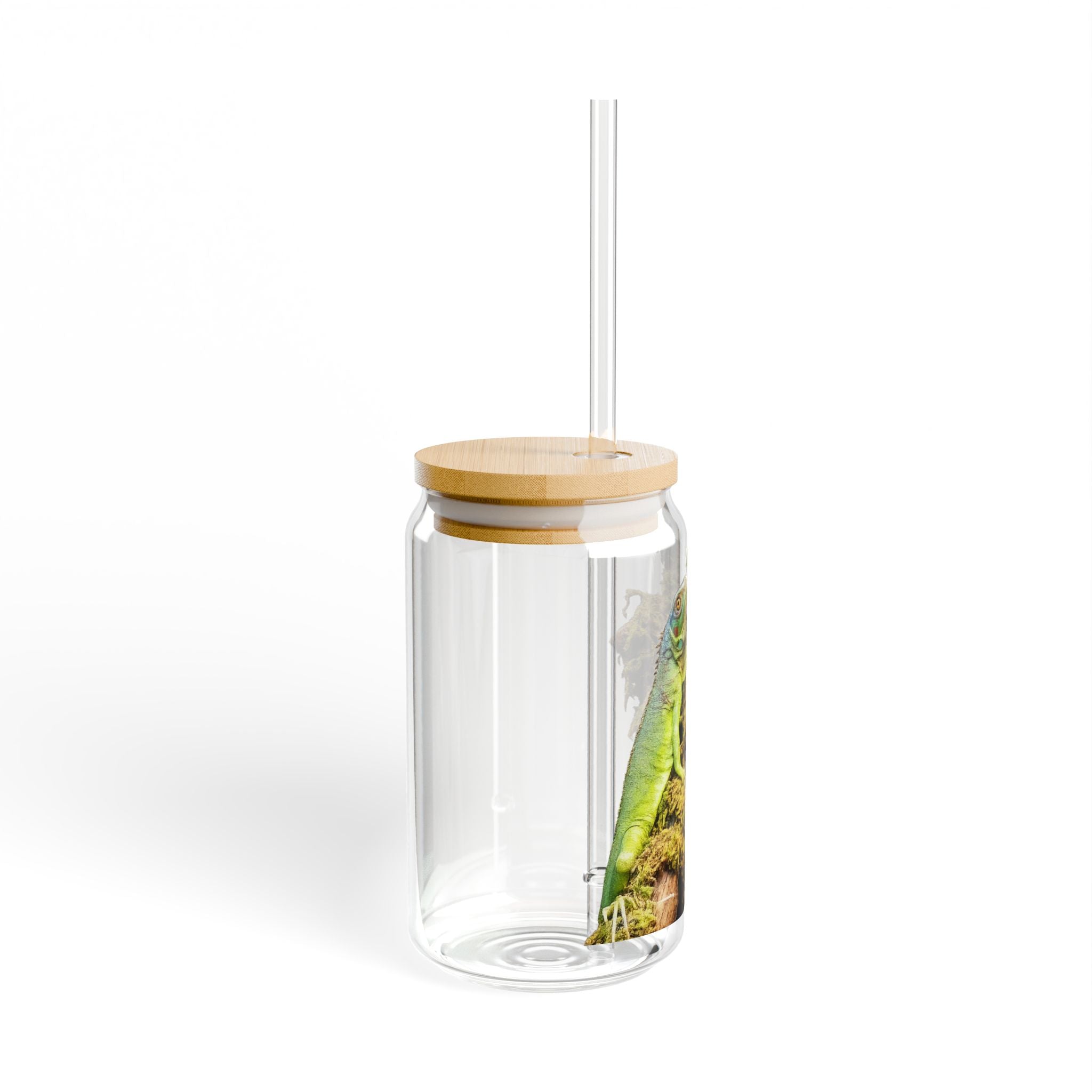 Iguana on Moss Sipper Glass | 16oz