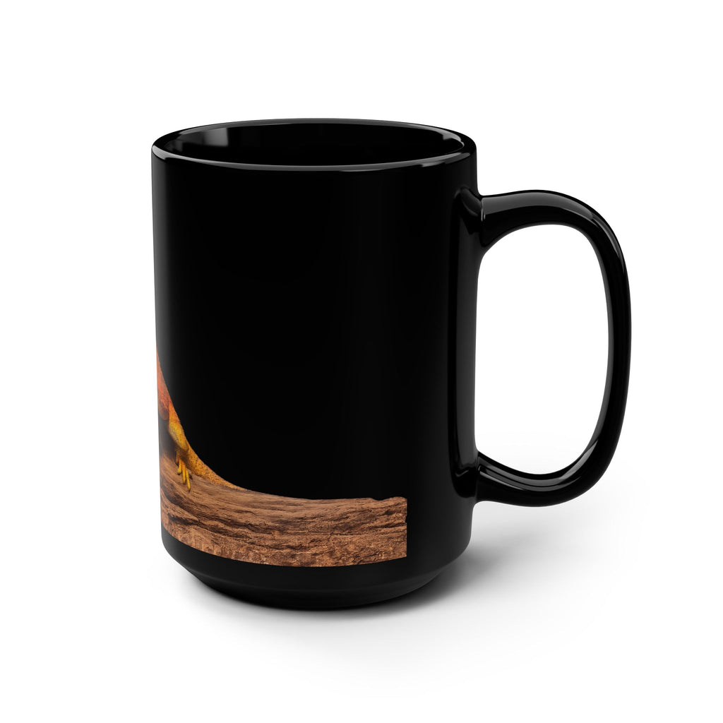 Bearded Dragon Mug | Black Ceramic 15oz