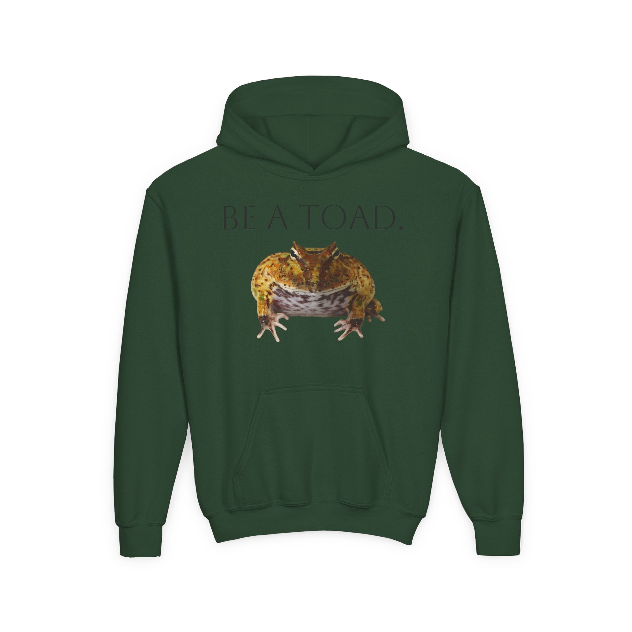 Be a Toad Frog Illustration Hoodie | Youth Pullover Hooded Sweatshirt