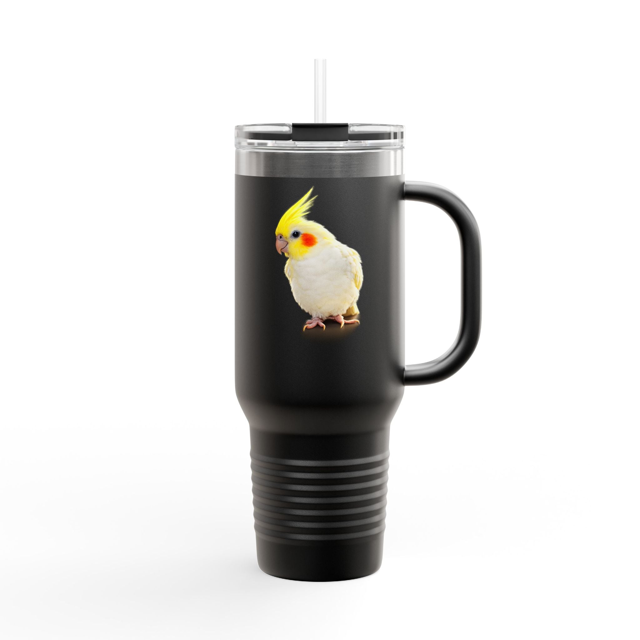 Yellow Cockatiel Illustration Travel Mug | 40oz Insulated Tumbler
