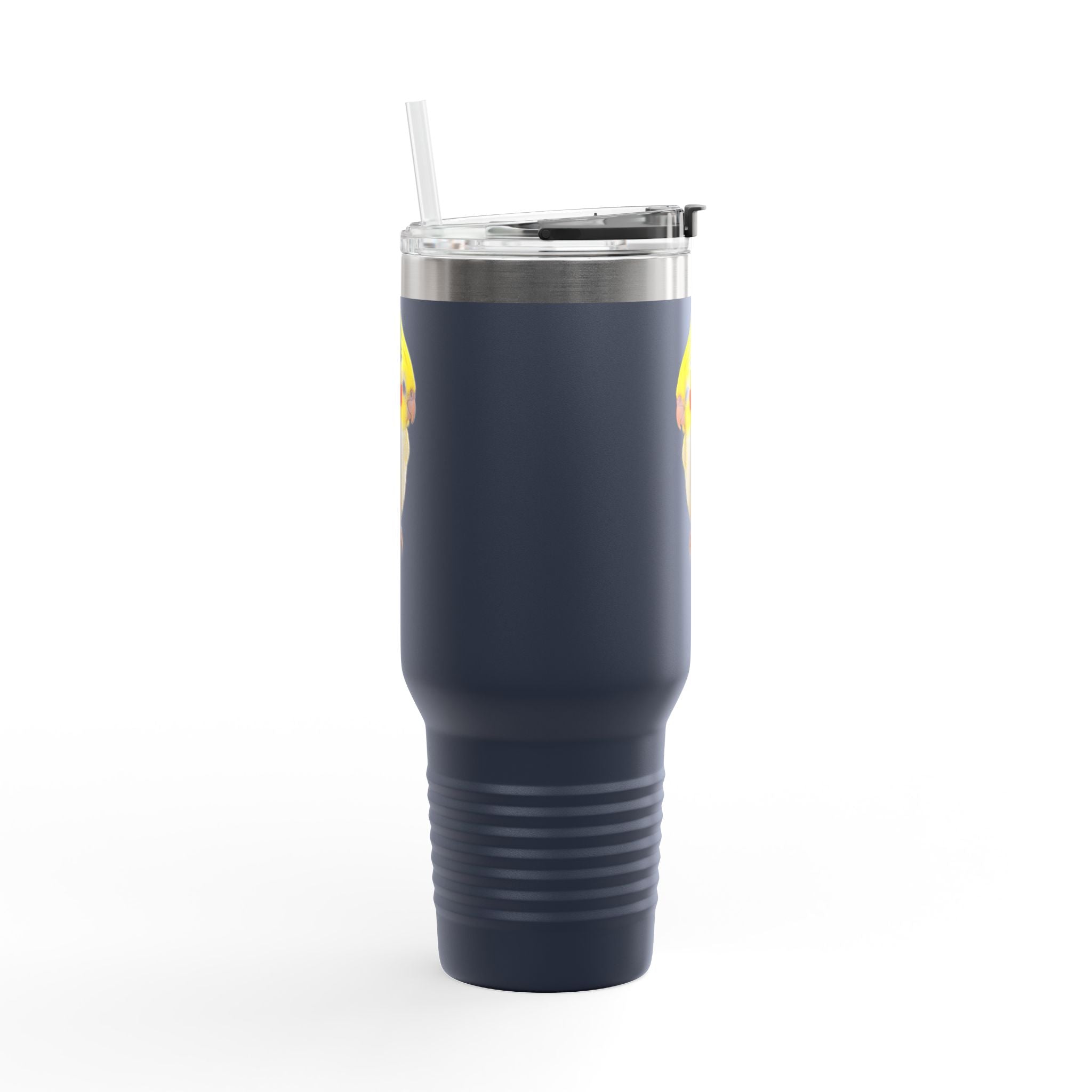 Yellow Cockatiel Illustration Travel Mug | 40oz Insulated Tumbler