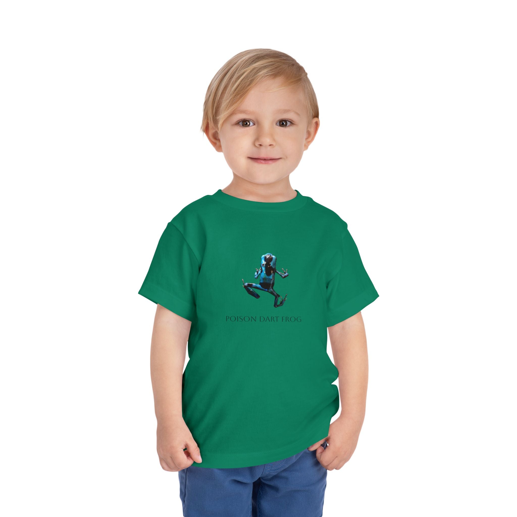 Poison Dart Frog Toddler Tee | Blue Frog Illustration, Nature Animal Shirt